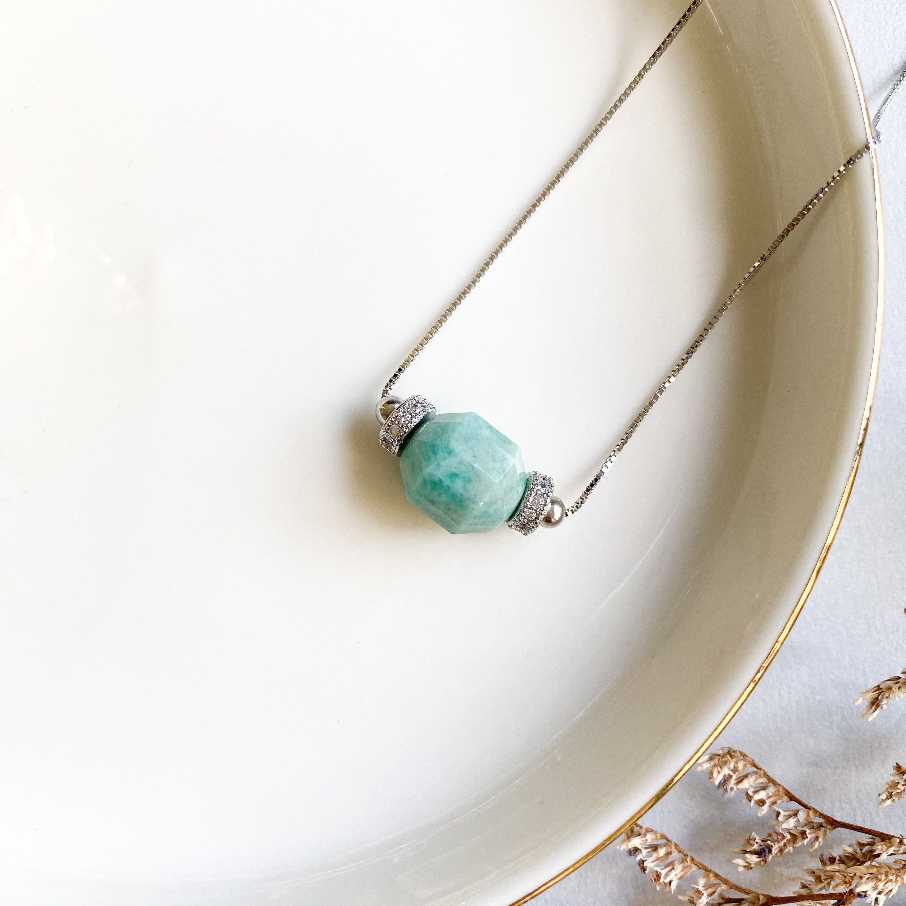Amazonite Geometric Necklace