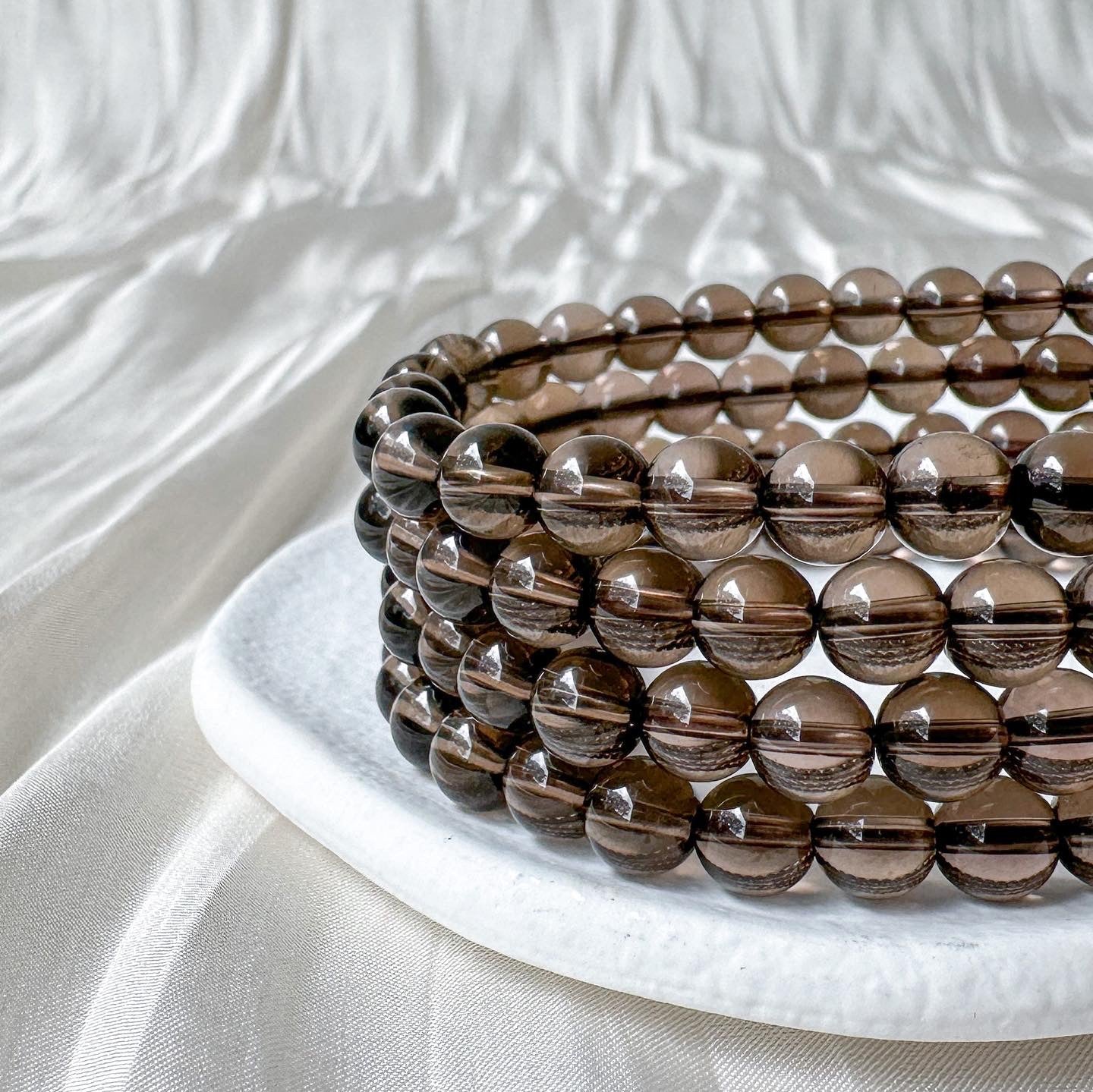 Smoky Quartz 6mm Bracelet
