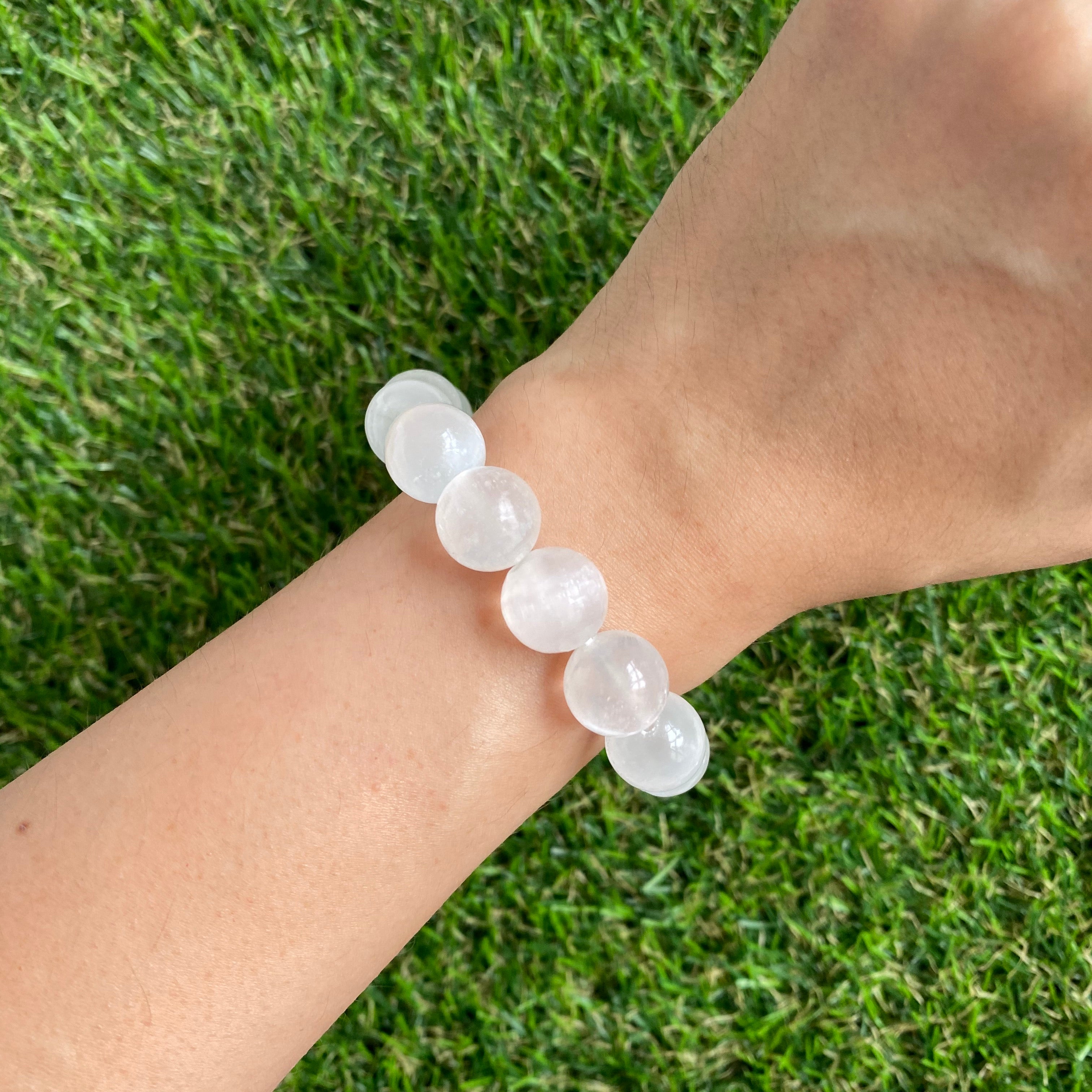 Selenite 12mm Bracelet
