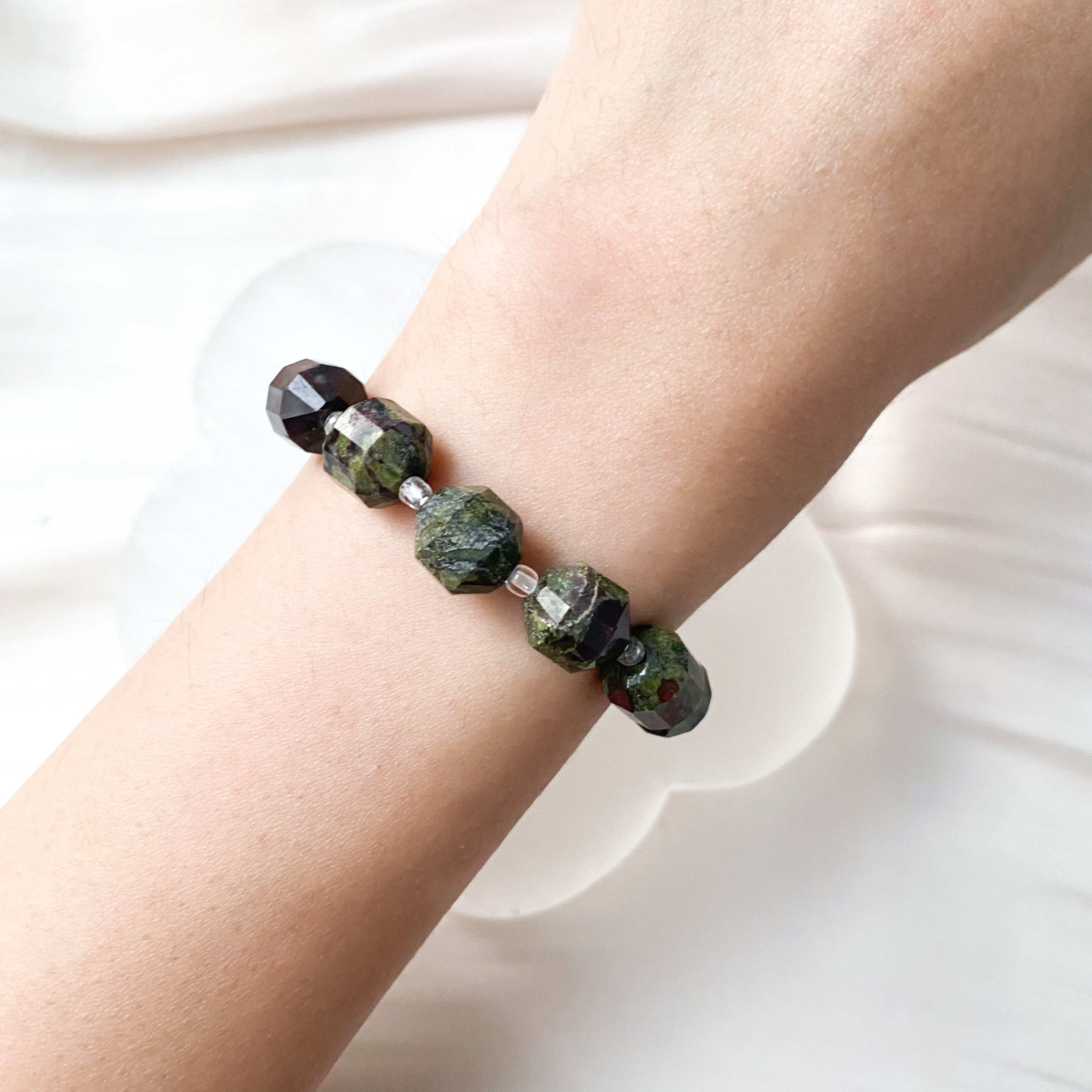 Dragon Blood Jasper Geometric Bracelet