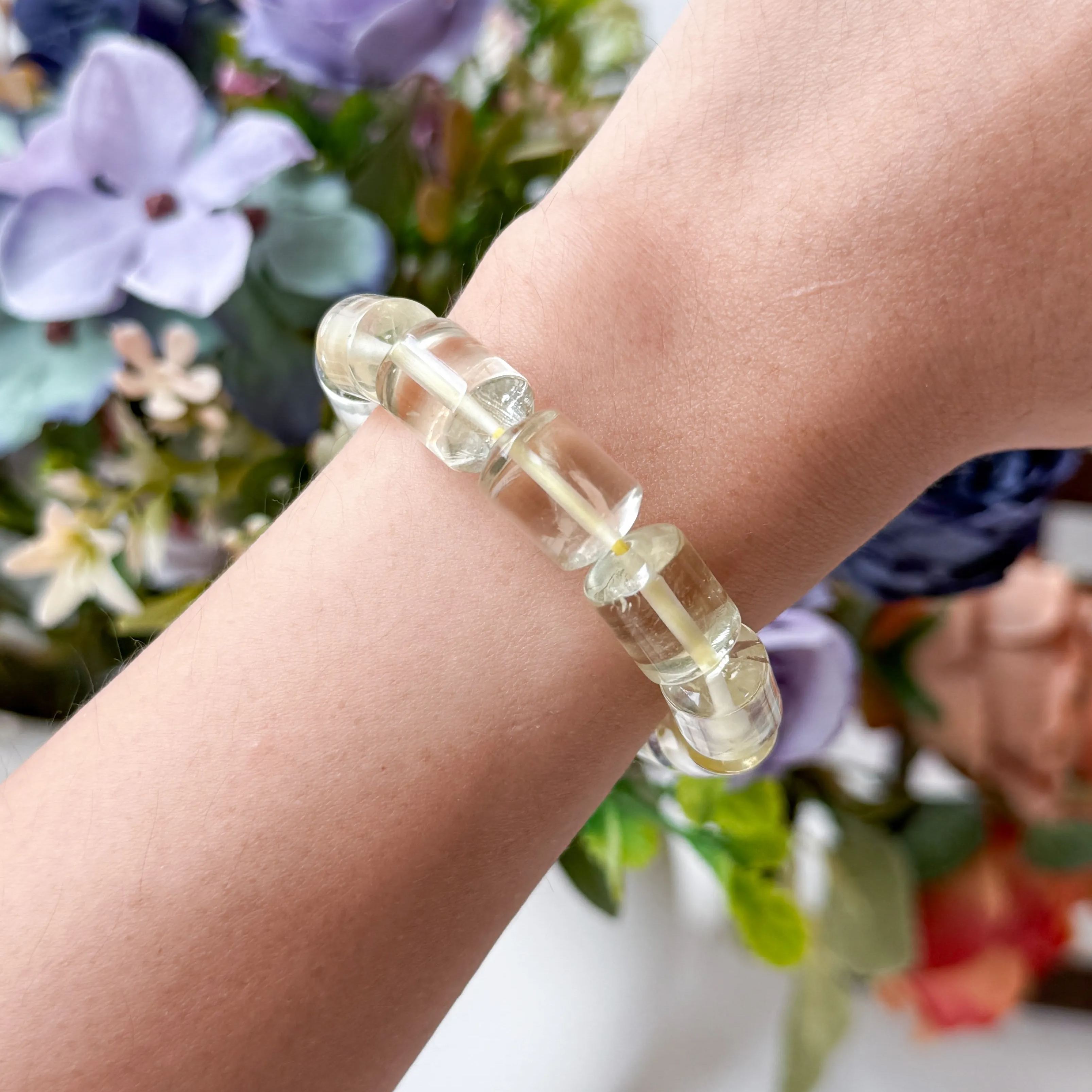 Lemon Citrine Barrel Bracelet