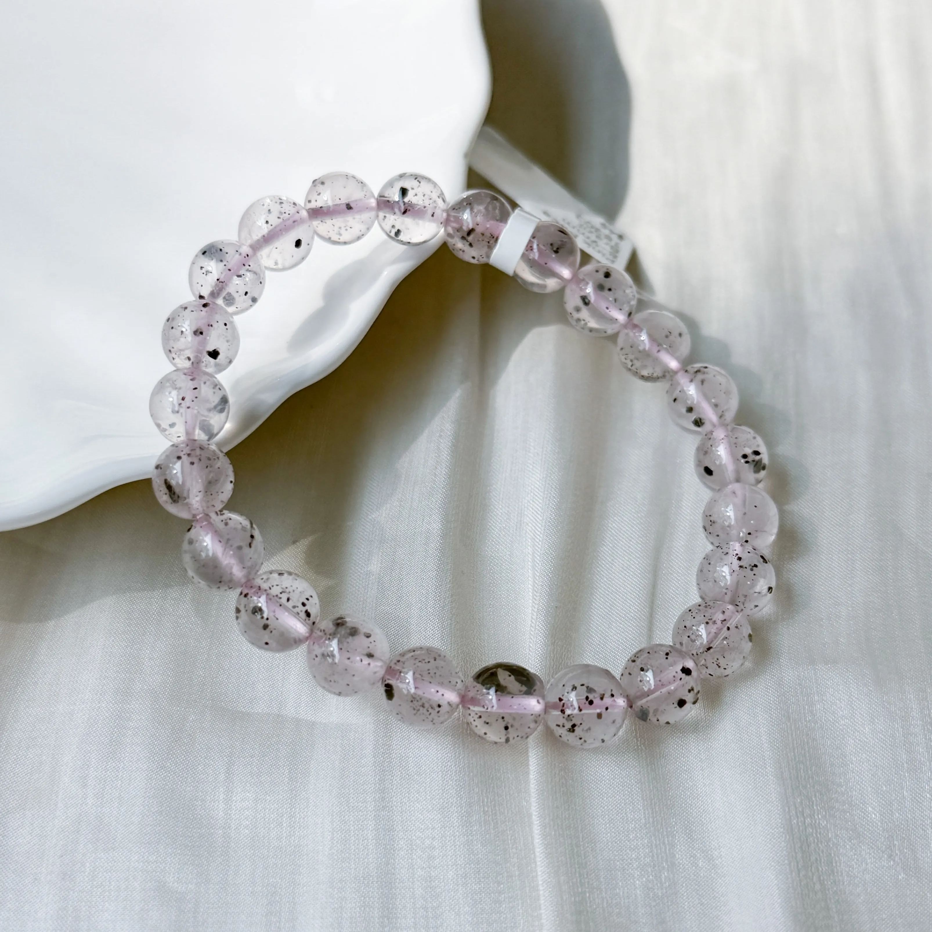 Pink Mica 8-9mm Bracelet