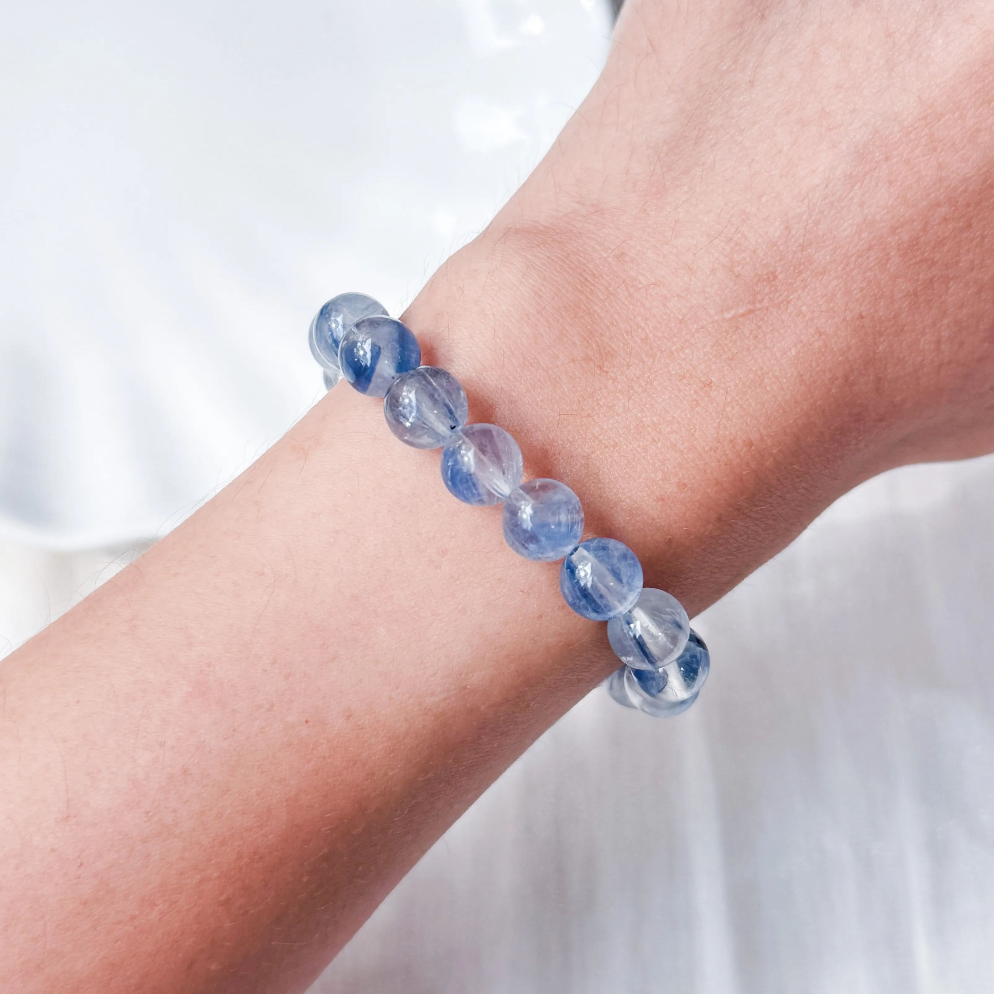 Kyanite in Quartz 8mm Bracelet