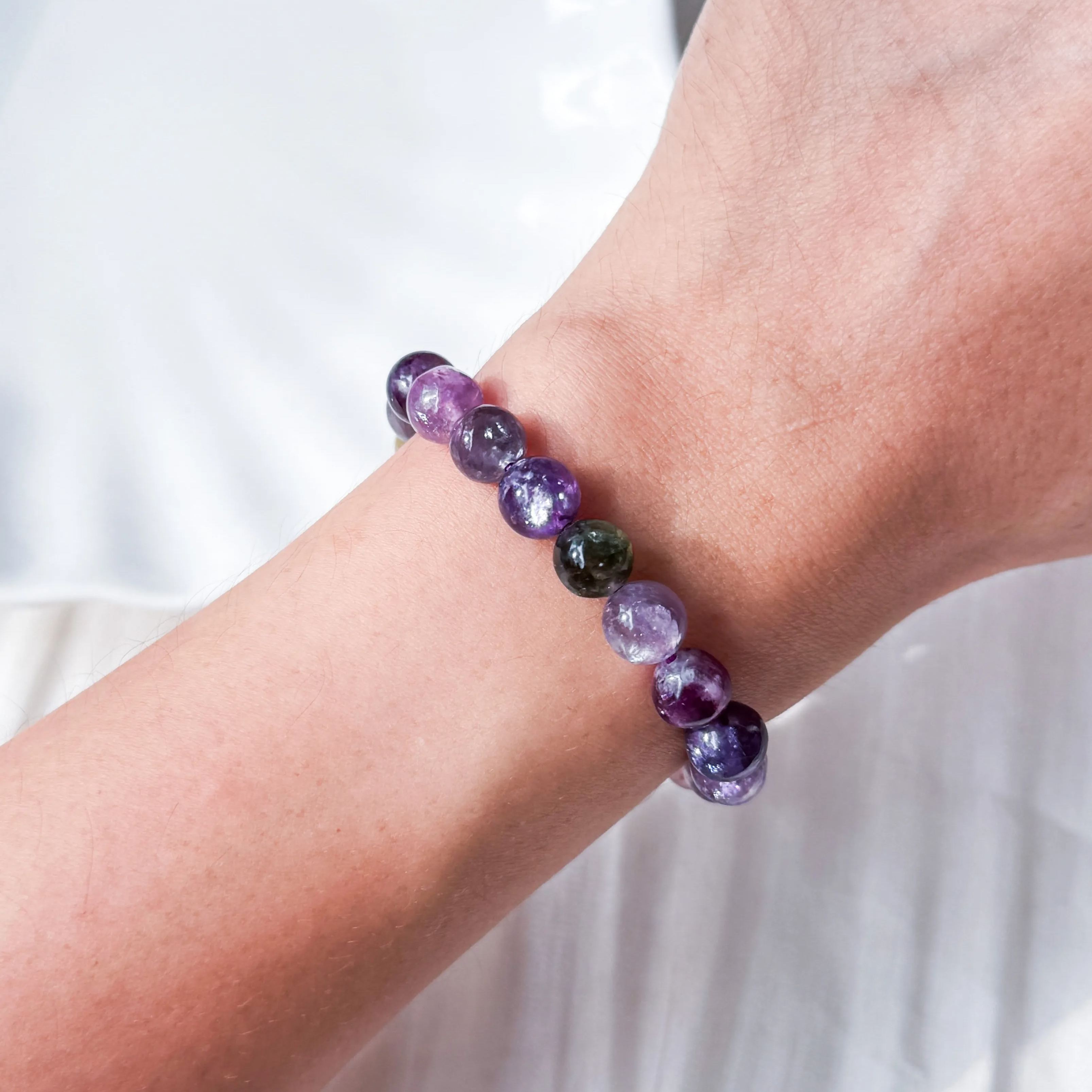 Multi Coloured Mica 6-7mm Bracelet