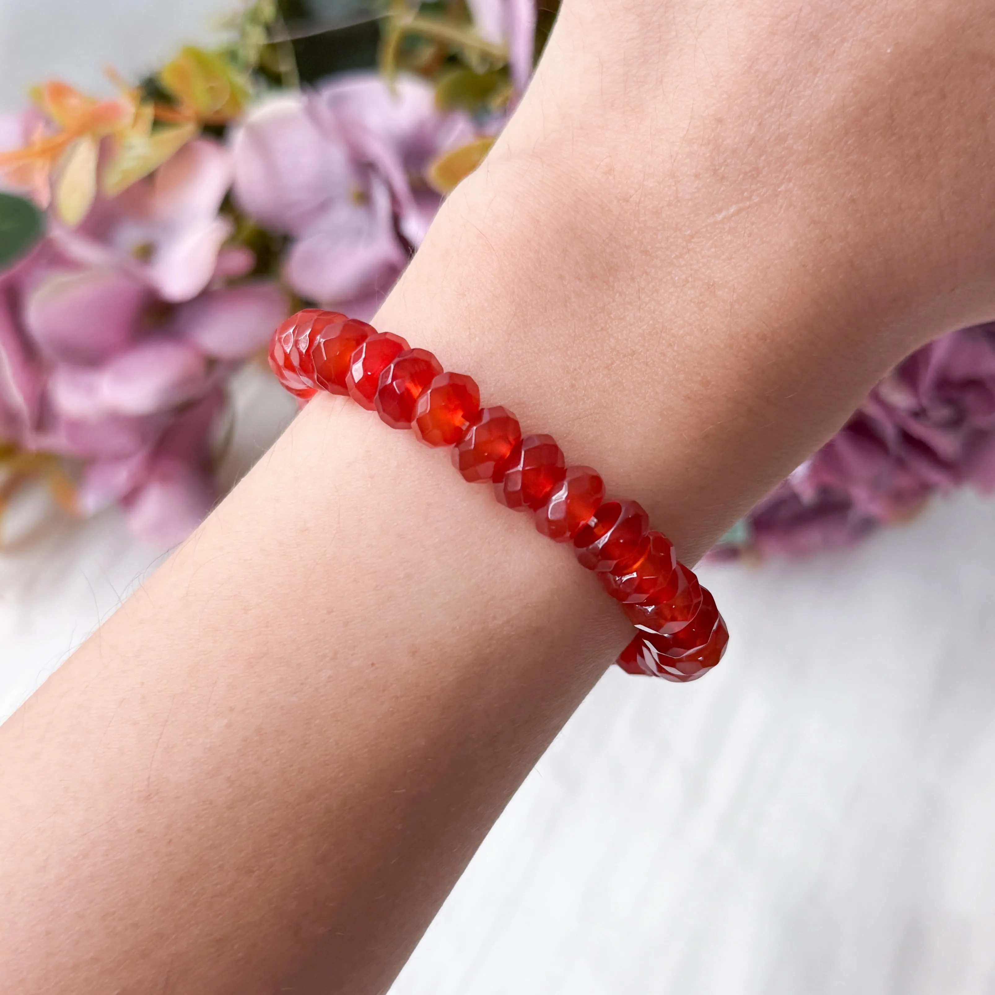 Carnelian Abacus 8mm Bracelet