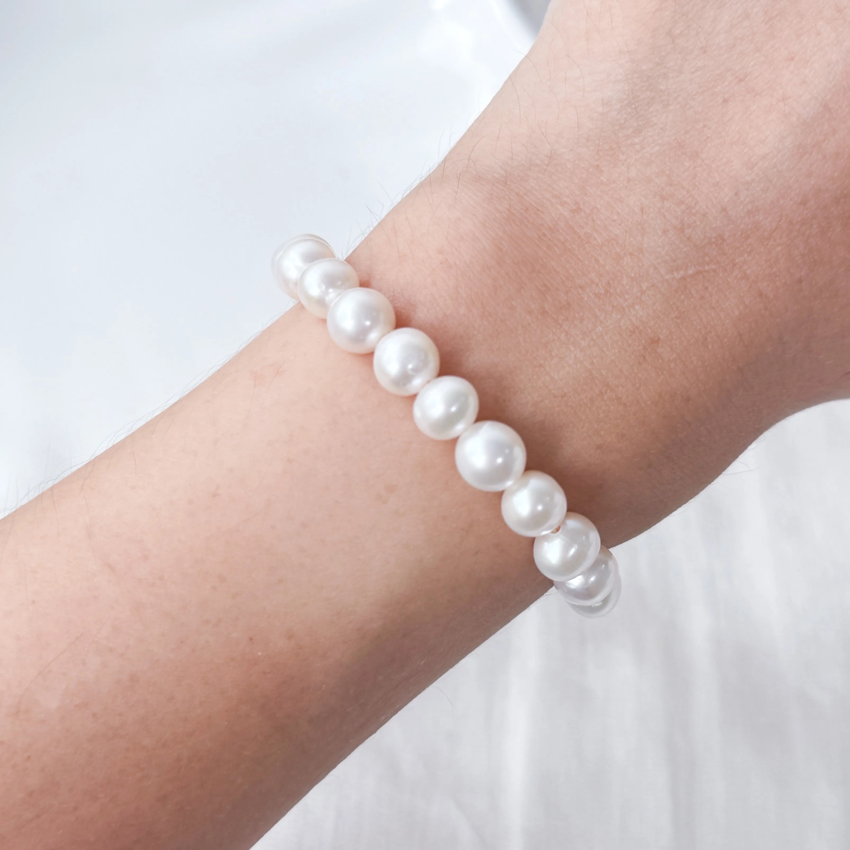 White Freshwater Pearl 7mm Bracelet