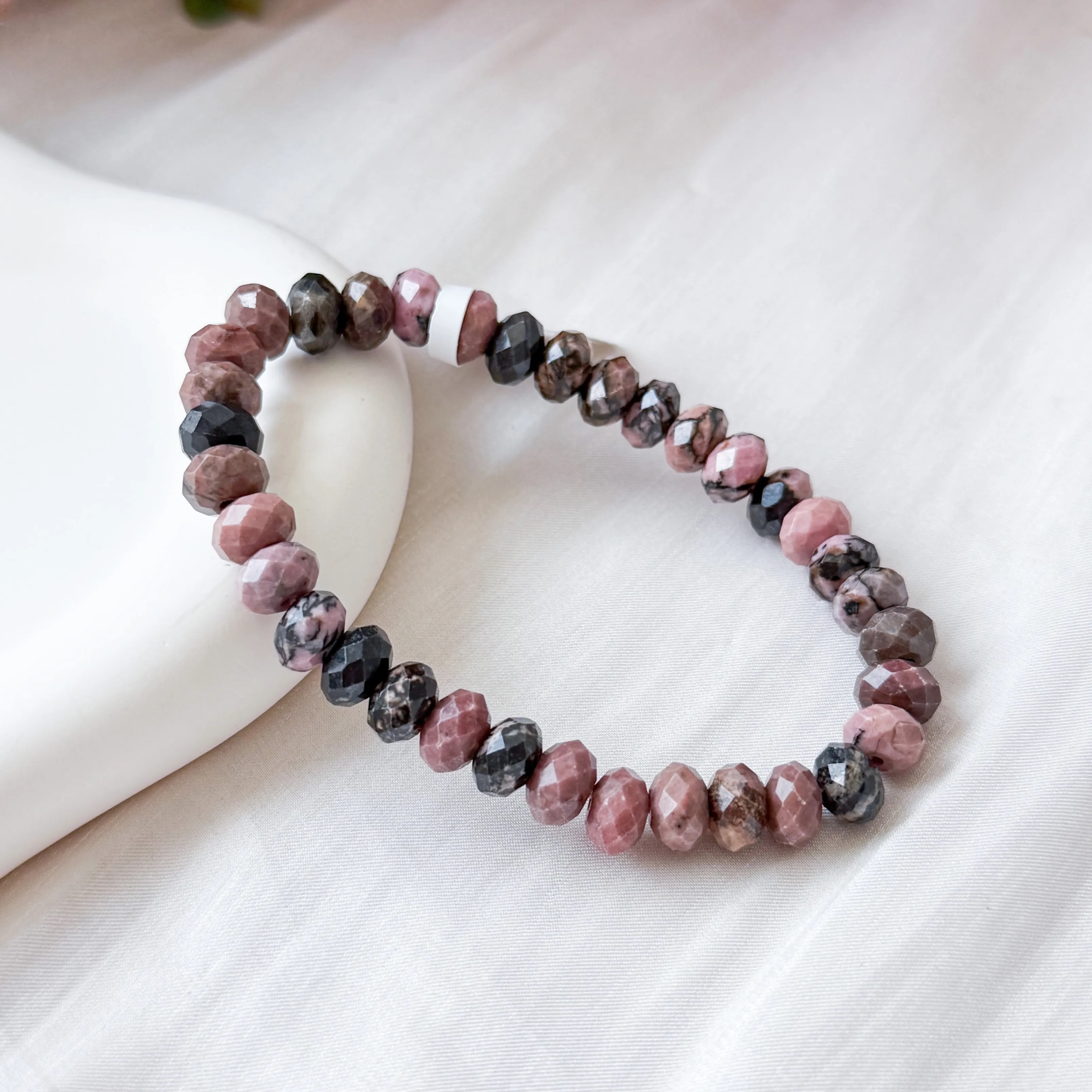 Rhodonite Abacus 8mm Bracelet