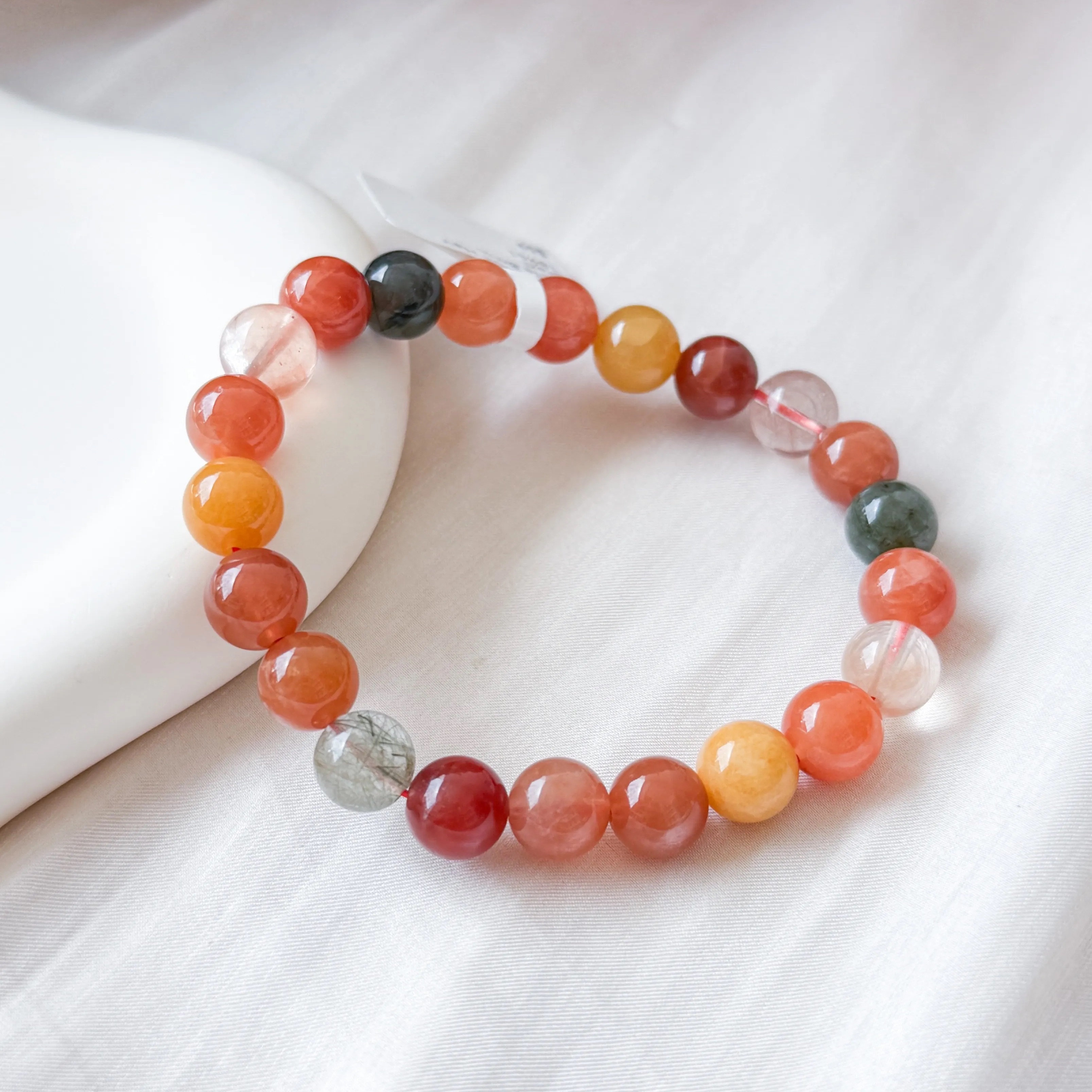 Multi Coloured Rabbit Hair Rutile Bracelet