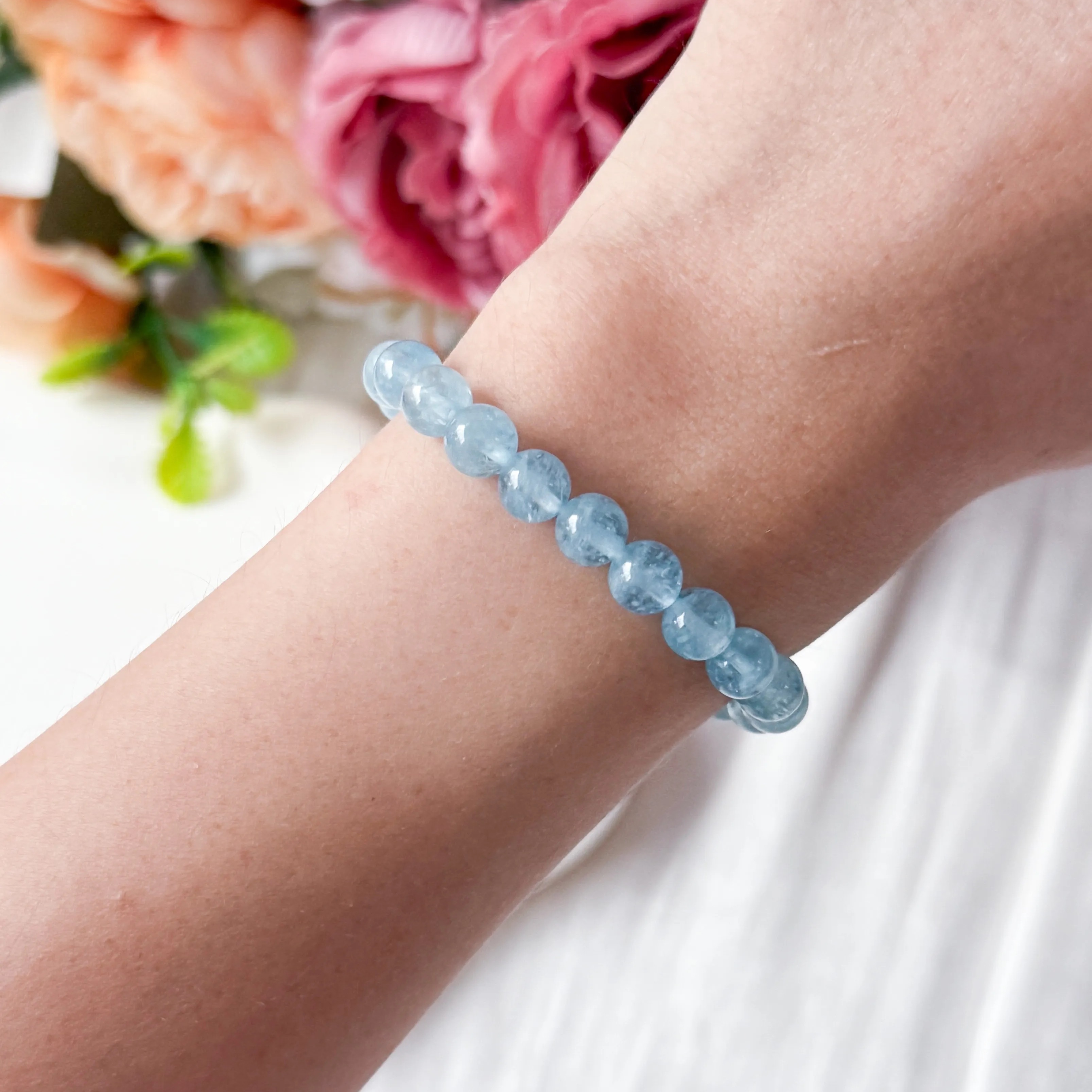 Aquamarine 6mm Bracelet