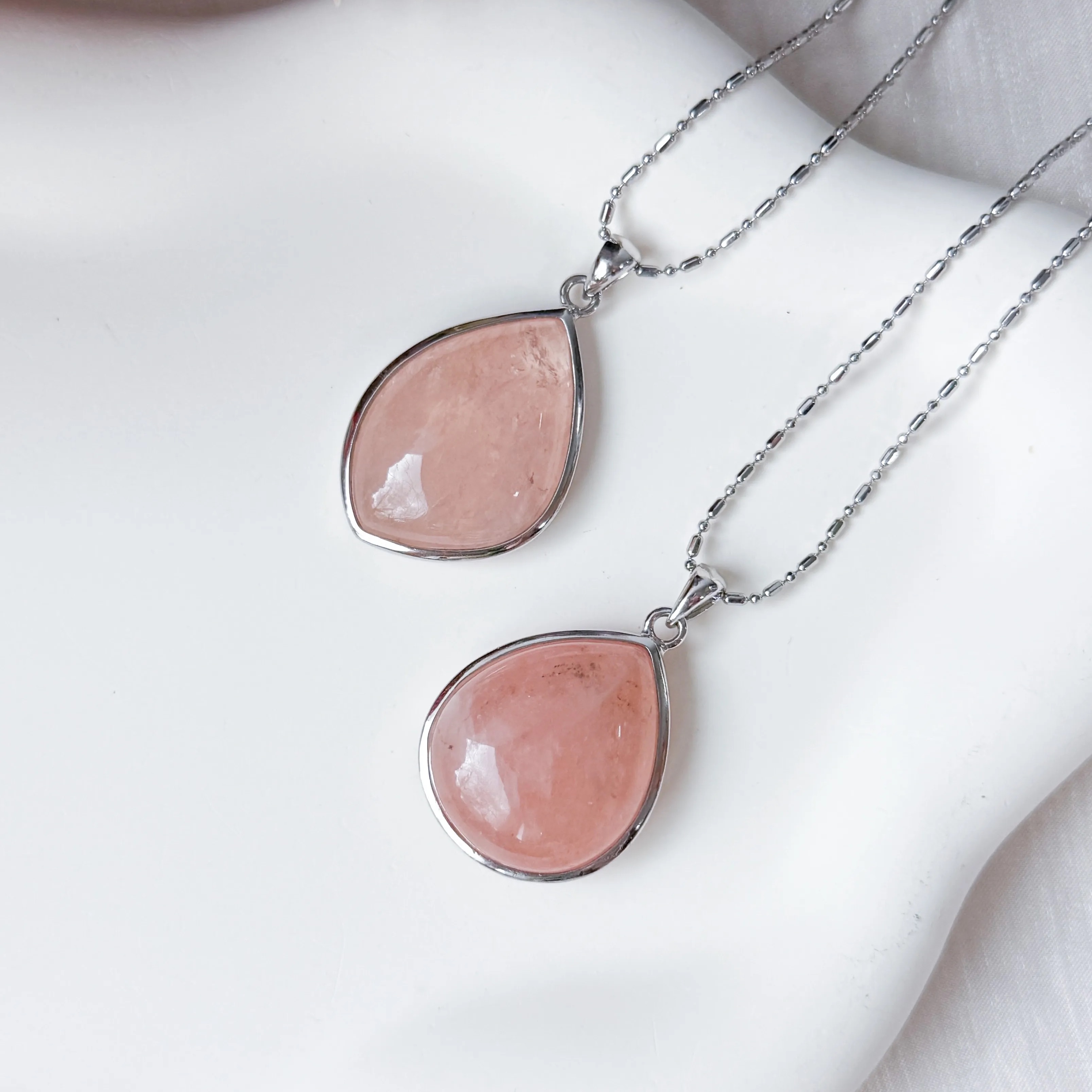 Morganite Pear S925 Pendant