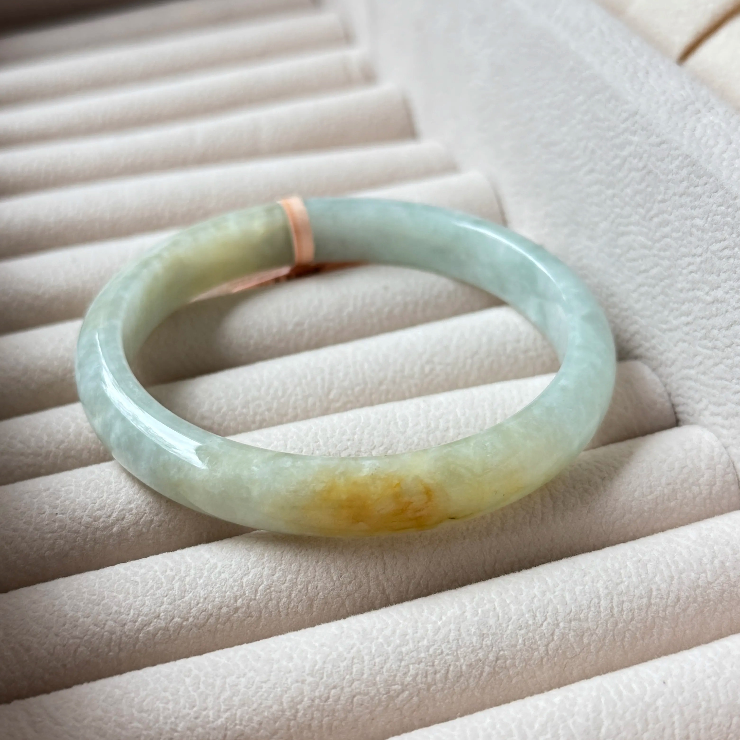 Grade A Amber Yellow Jade Bangle - S60+/41.3g - CGM