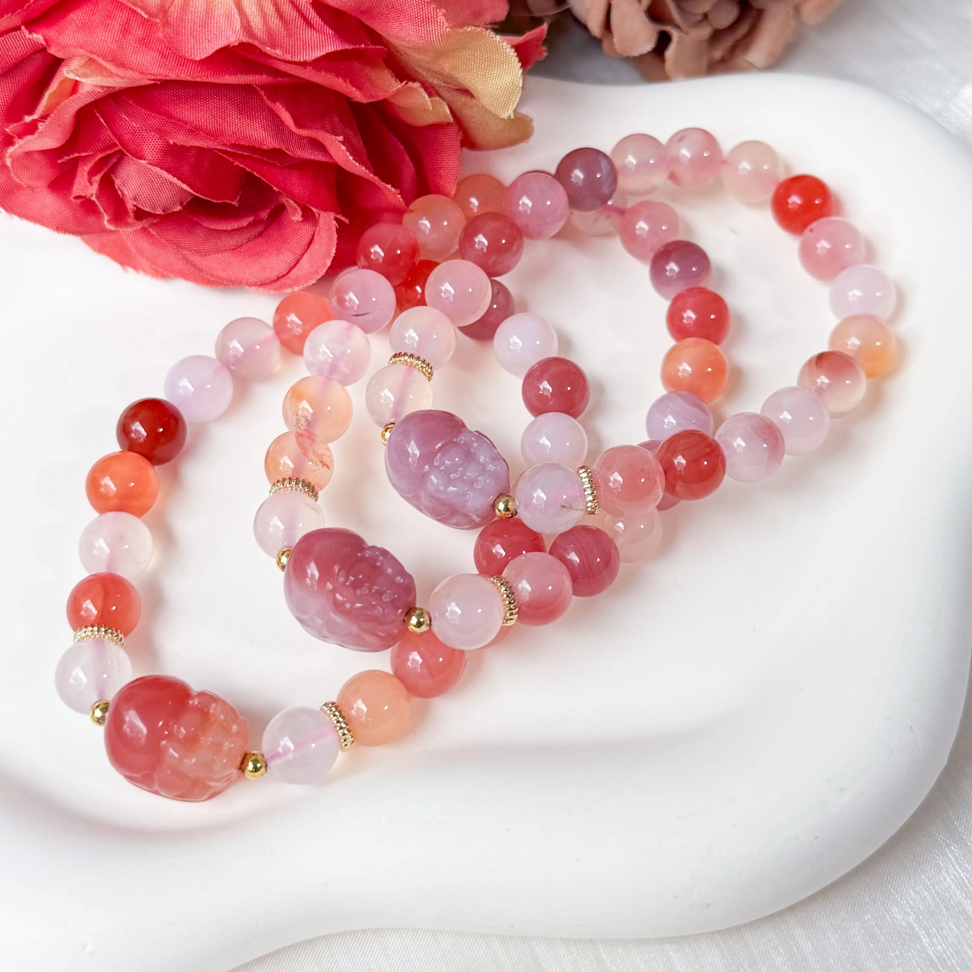Candy Agate Pixiu 8mm Bracelet