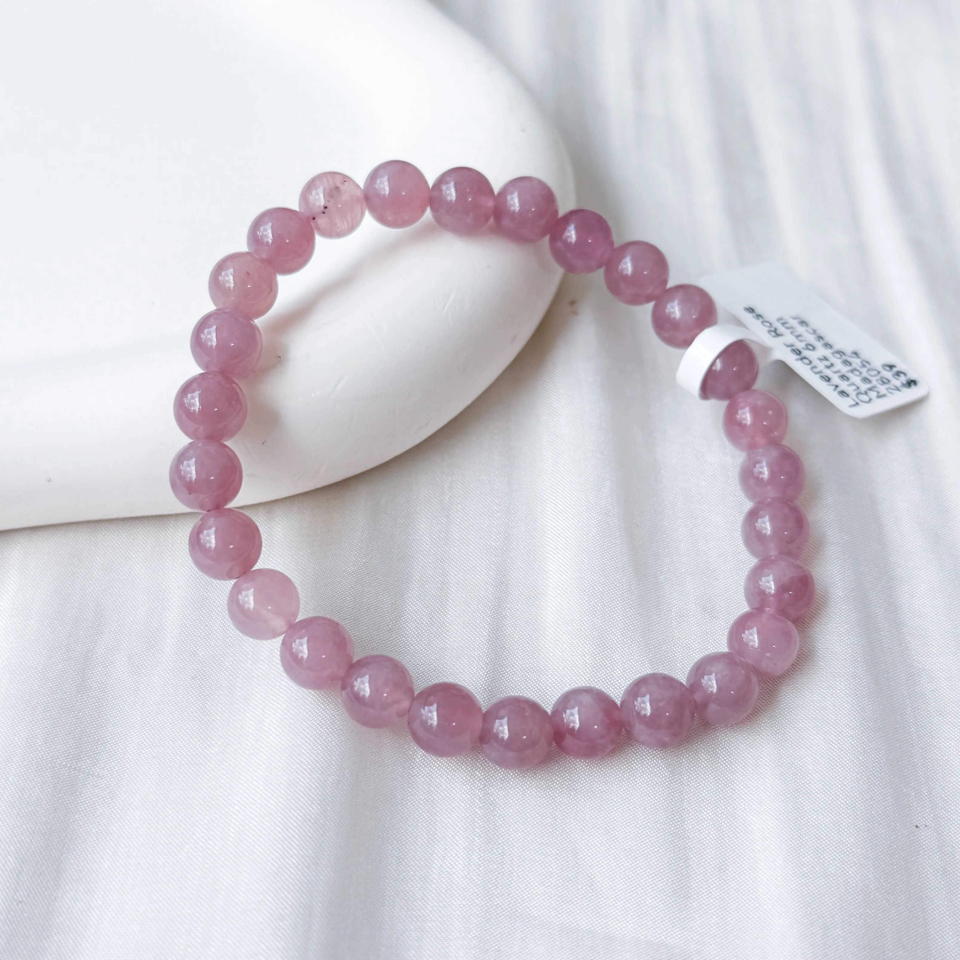 Lavender Rose Quartz 6mm Bracelet