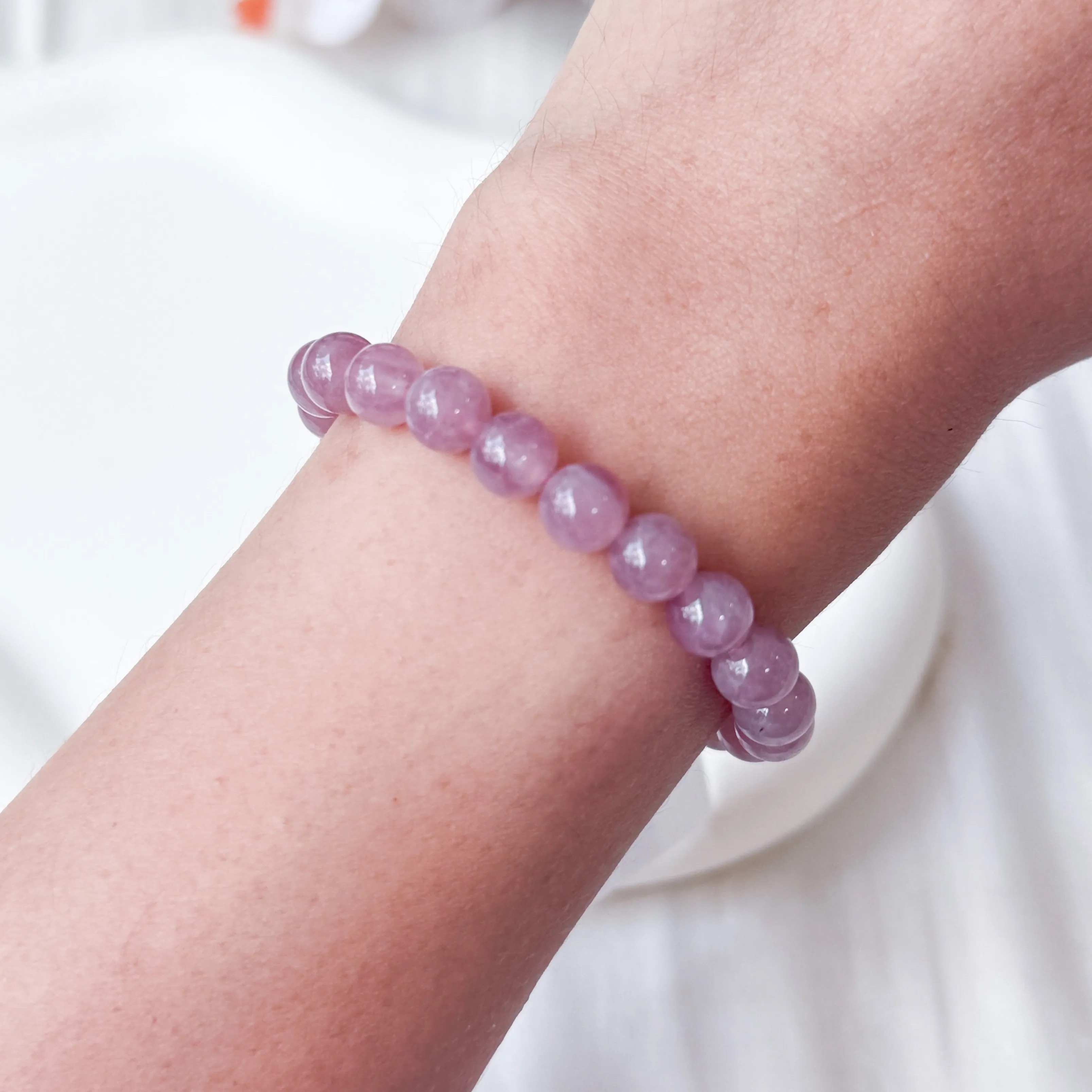 Lavender Rose Quartz 6mm Bracelet
