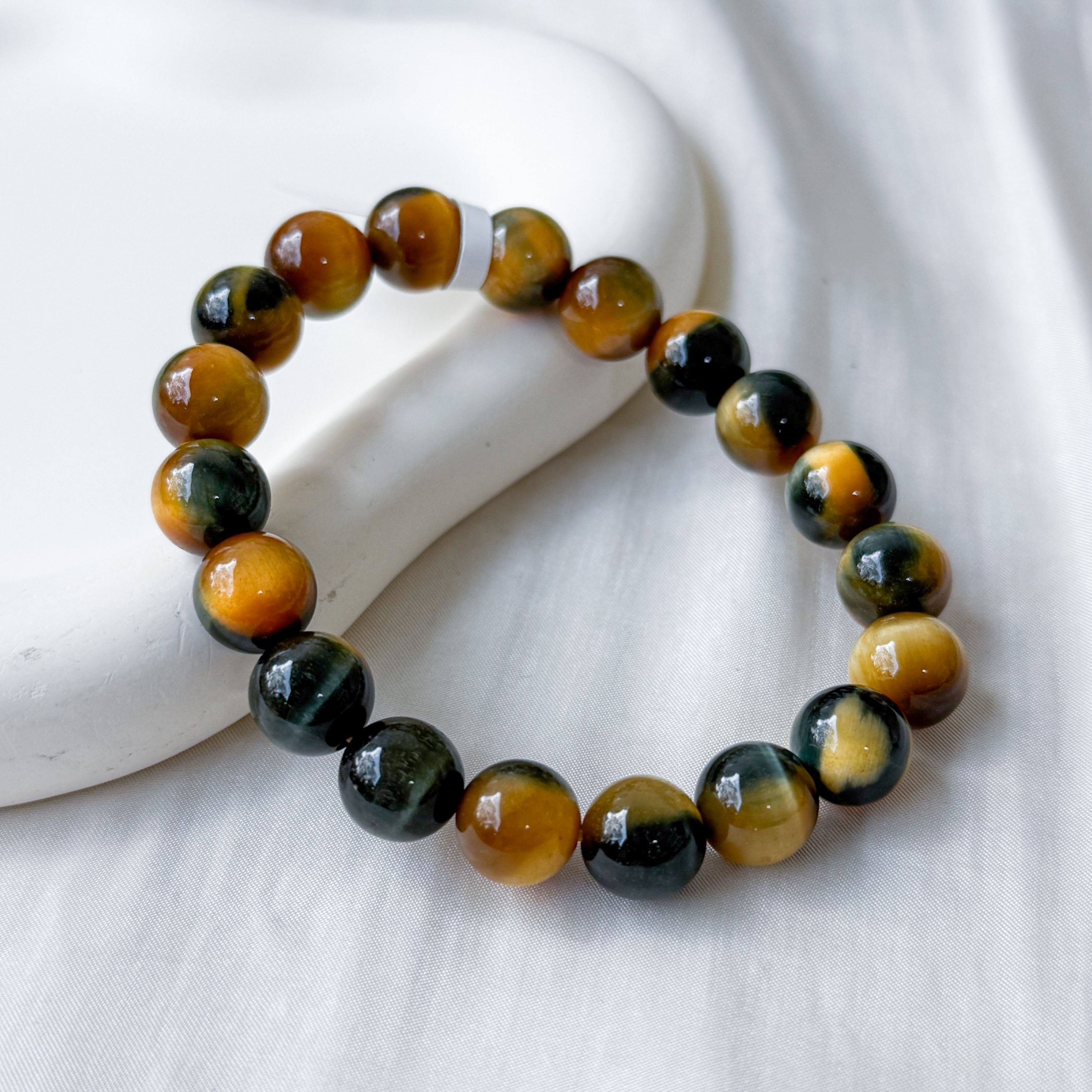 Duo Tone Tiger Eye 10mm Bracelet