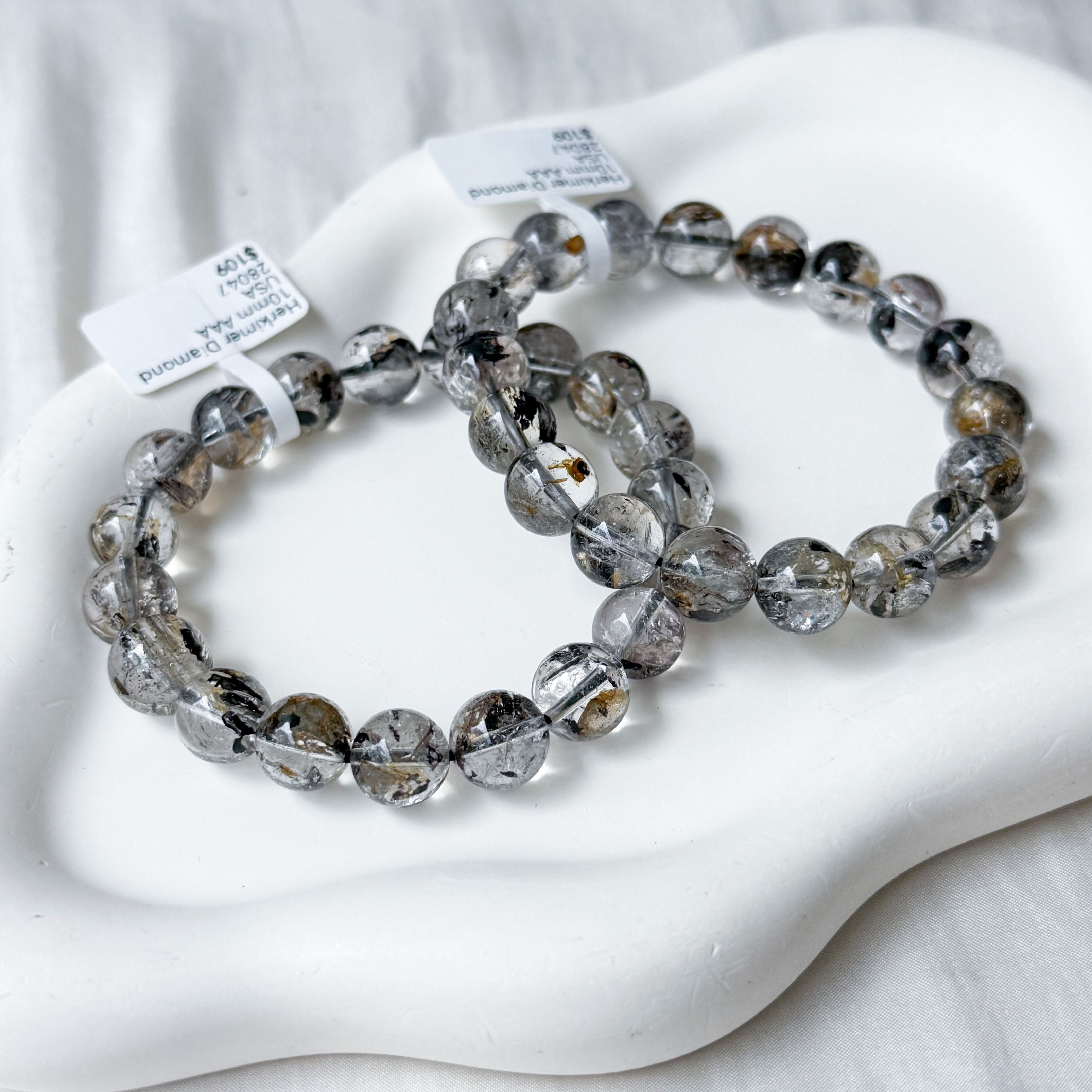 Herkimer Diamond 10mm AAA Bracelet