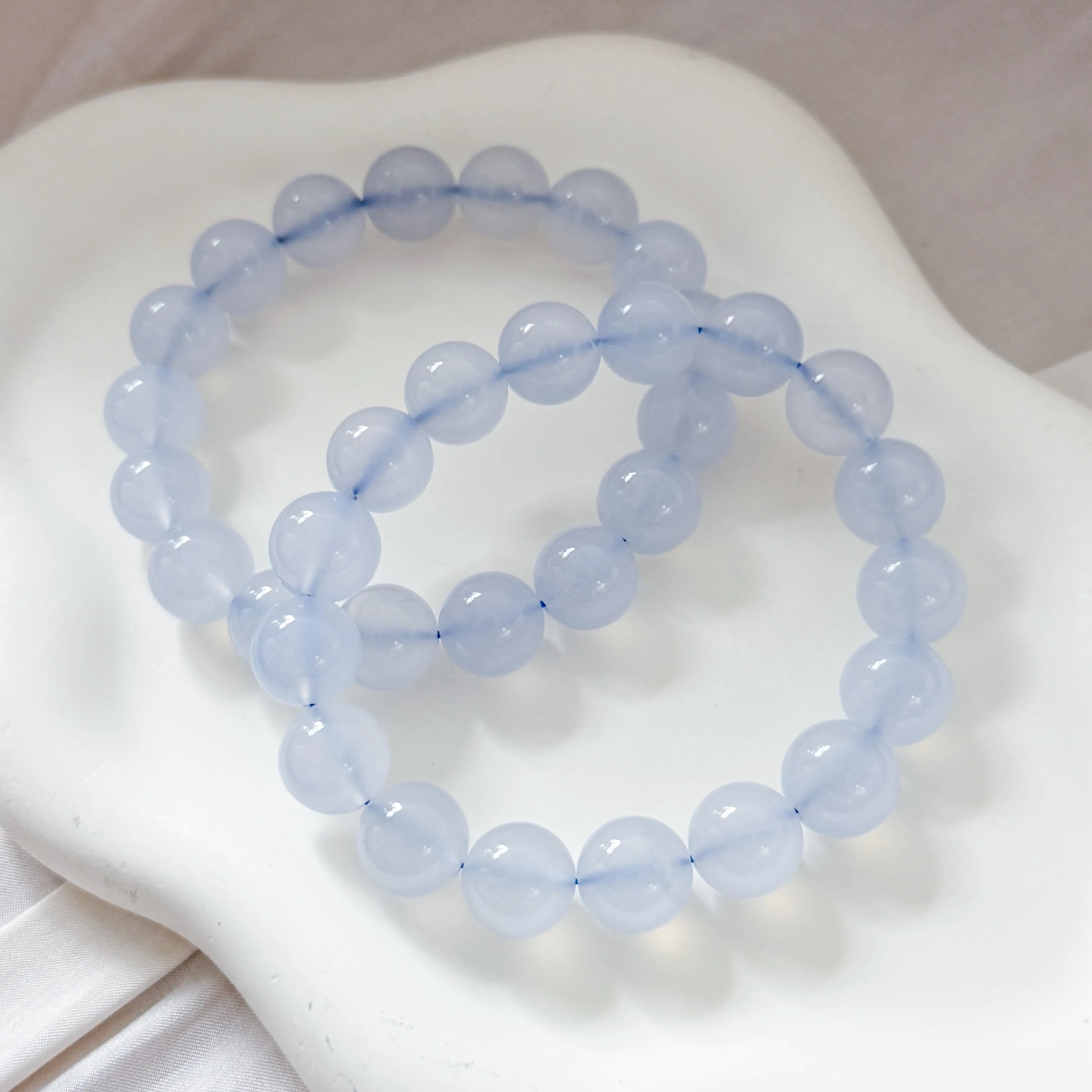Blue Chalcedony 12mm Bracelet