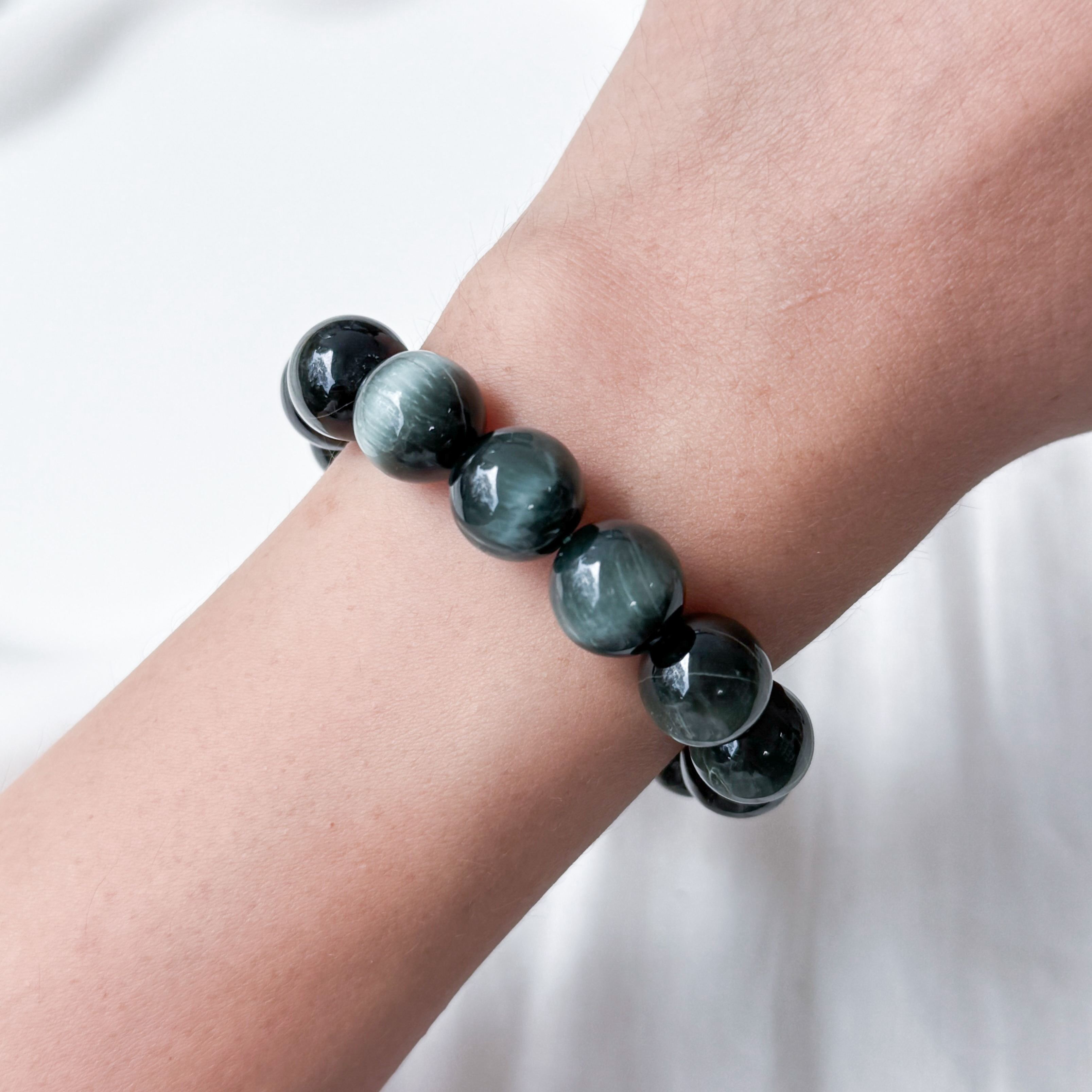 Green Cat's Eye 10mm Bracelet