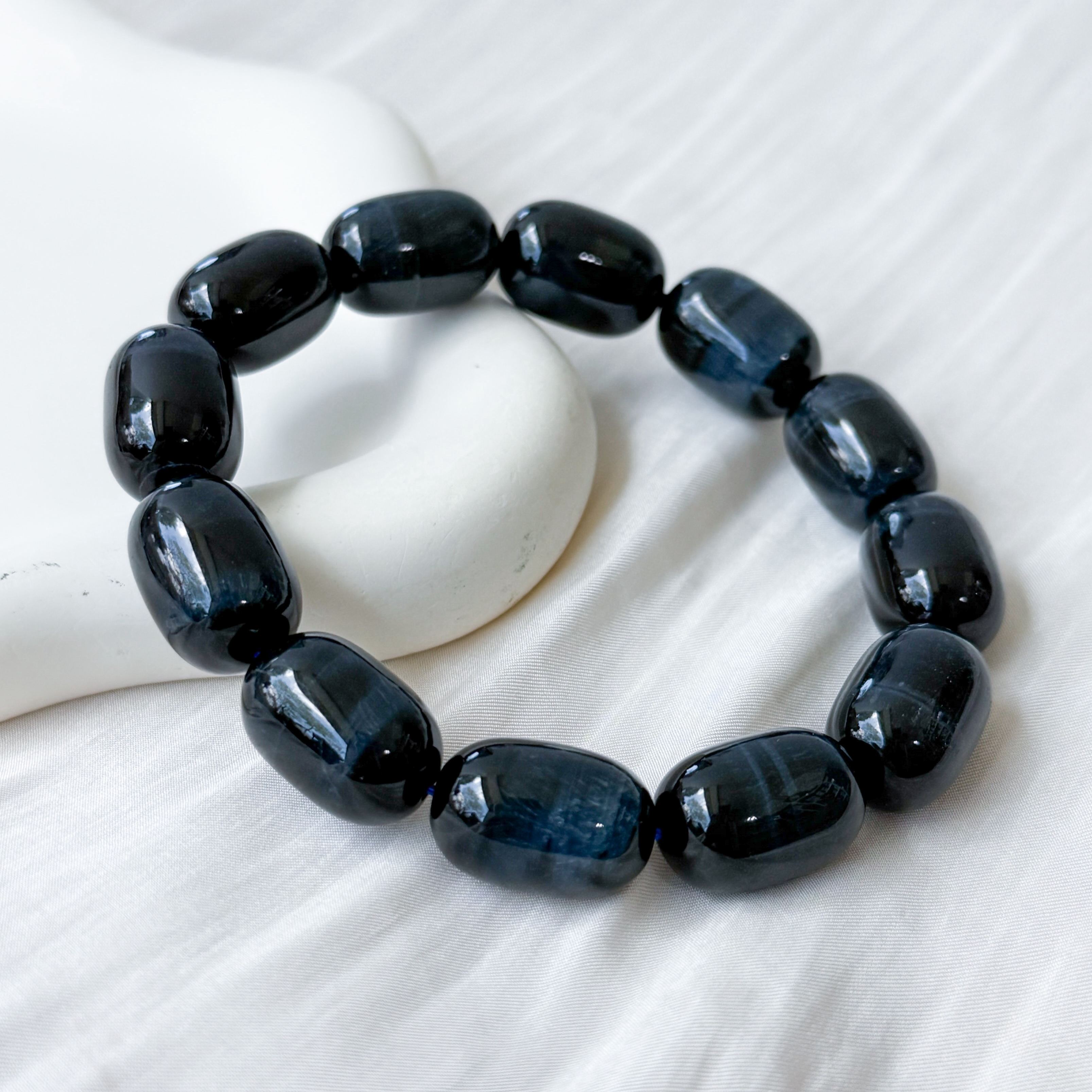 Blue Tiger Eye Barrel Bracelet