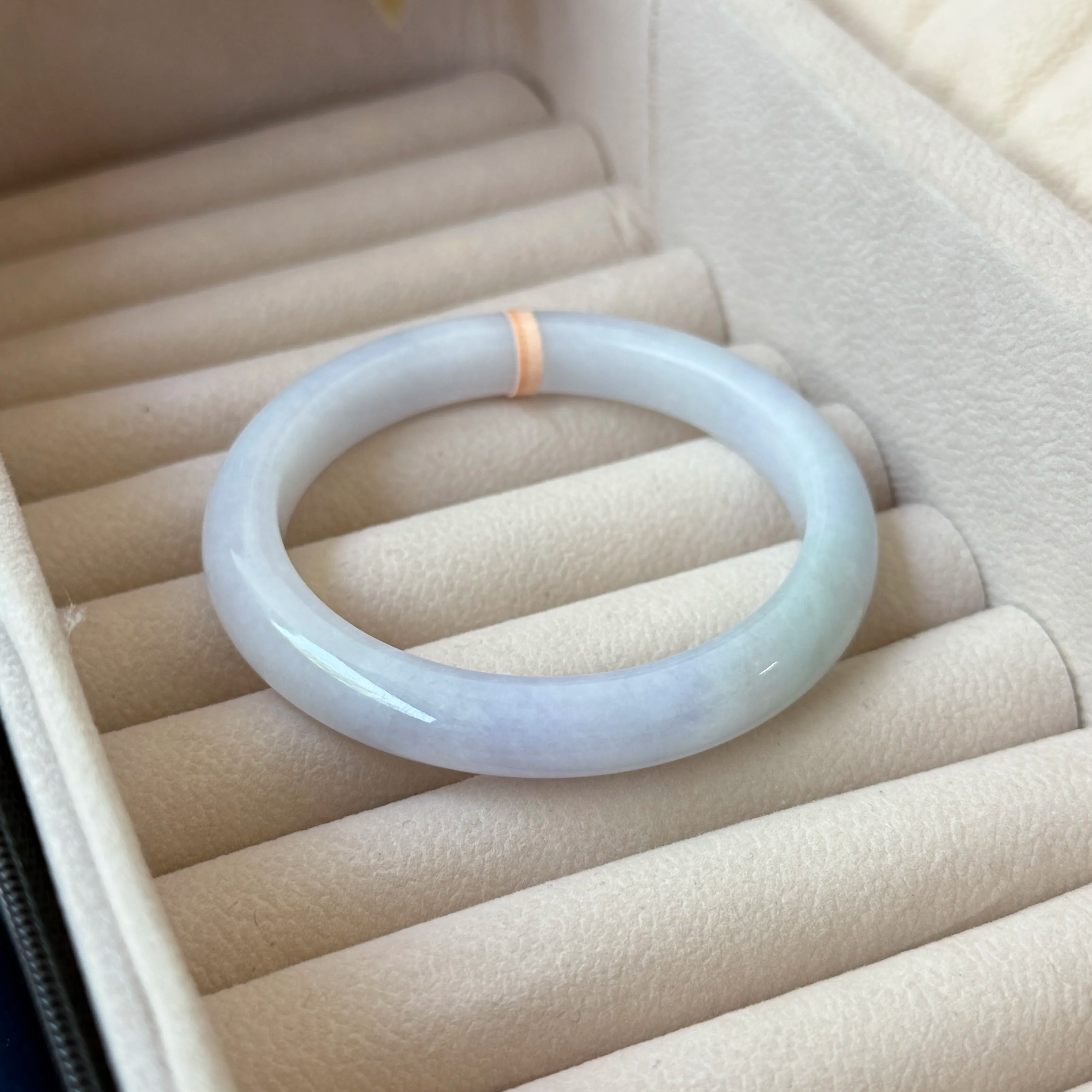 Grade A Lilac Mist Jade Bangle - S56/44.6g