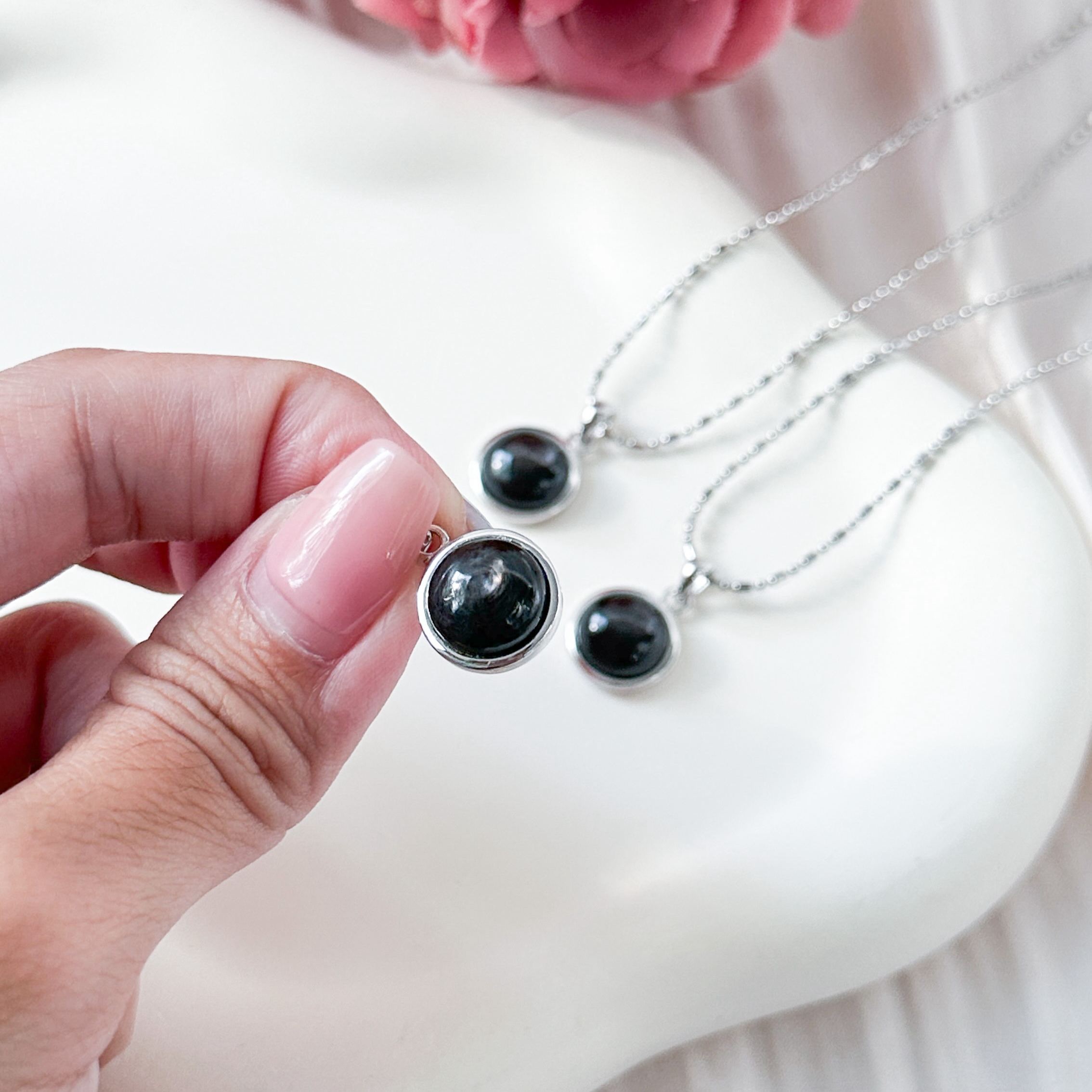 Hypersthene Round Pendant