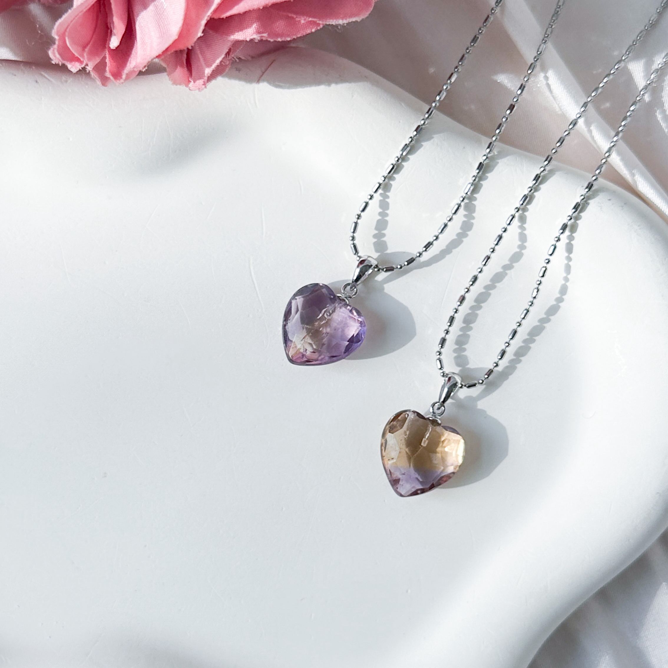 Ametrine Heart Pendant