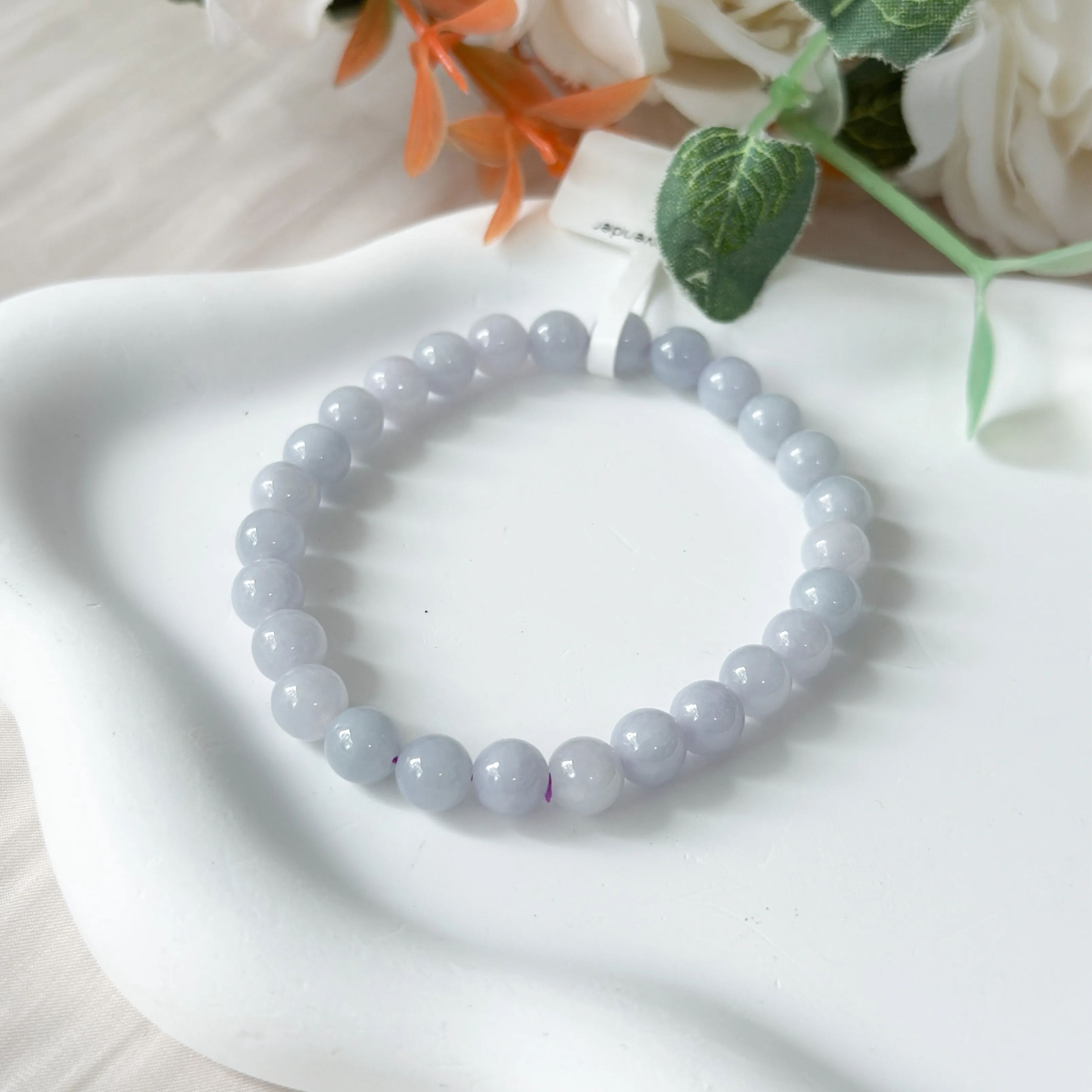 Grade A Lavender Jade 6mm Bracelet 
