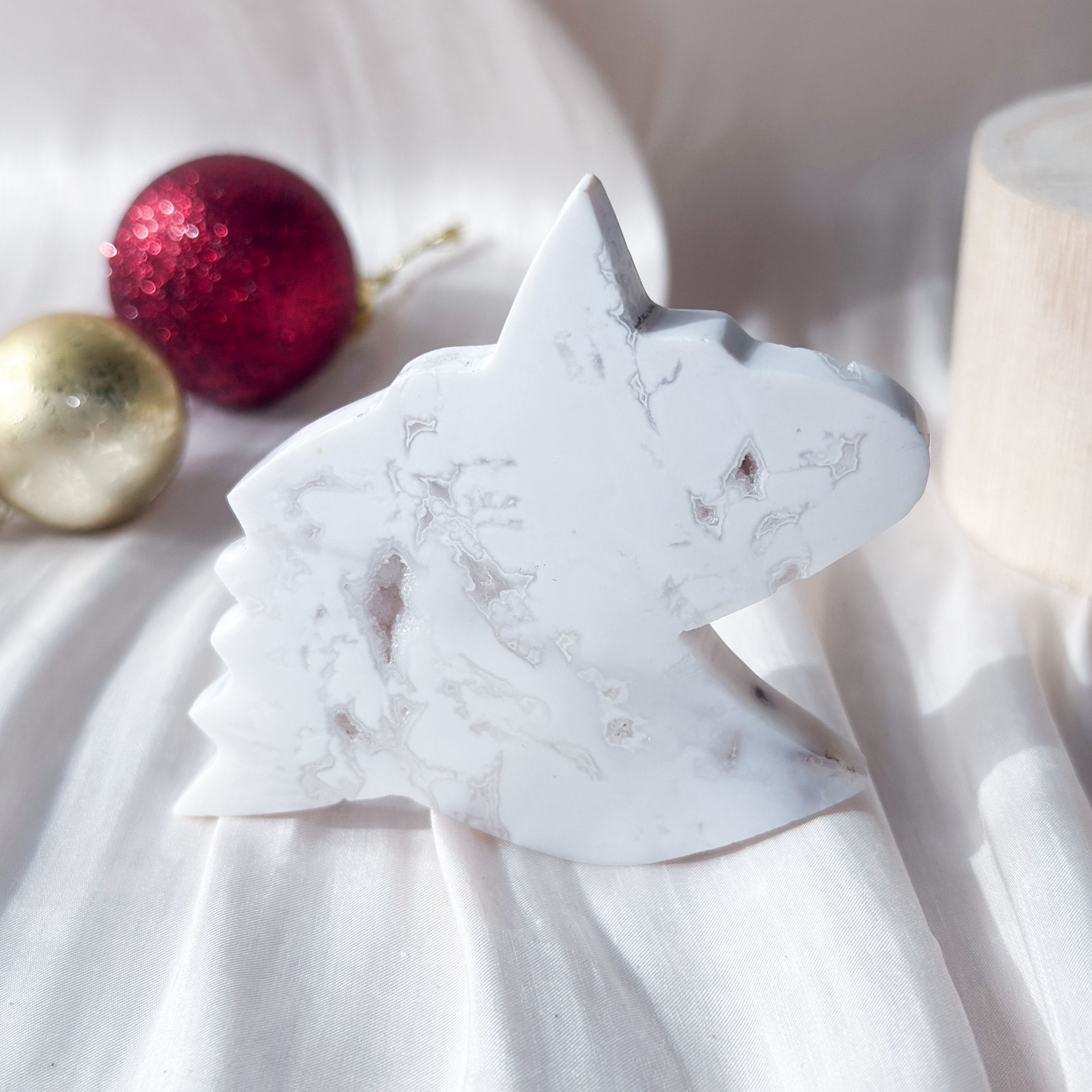 White Plume Druzy Agate Unicorn [Black Friday]