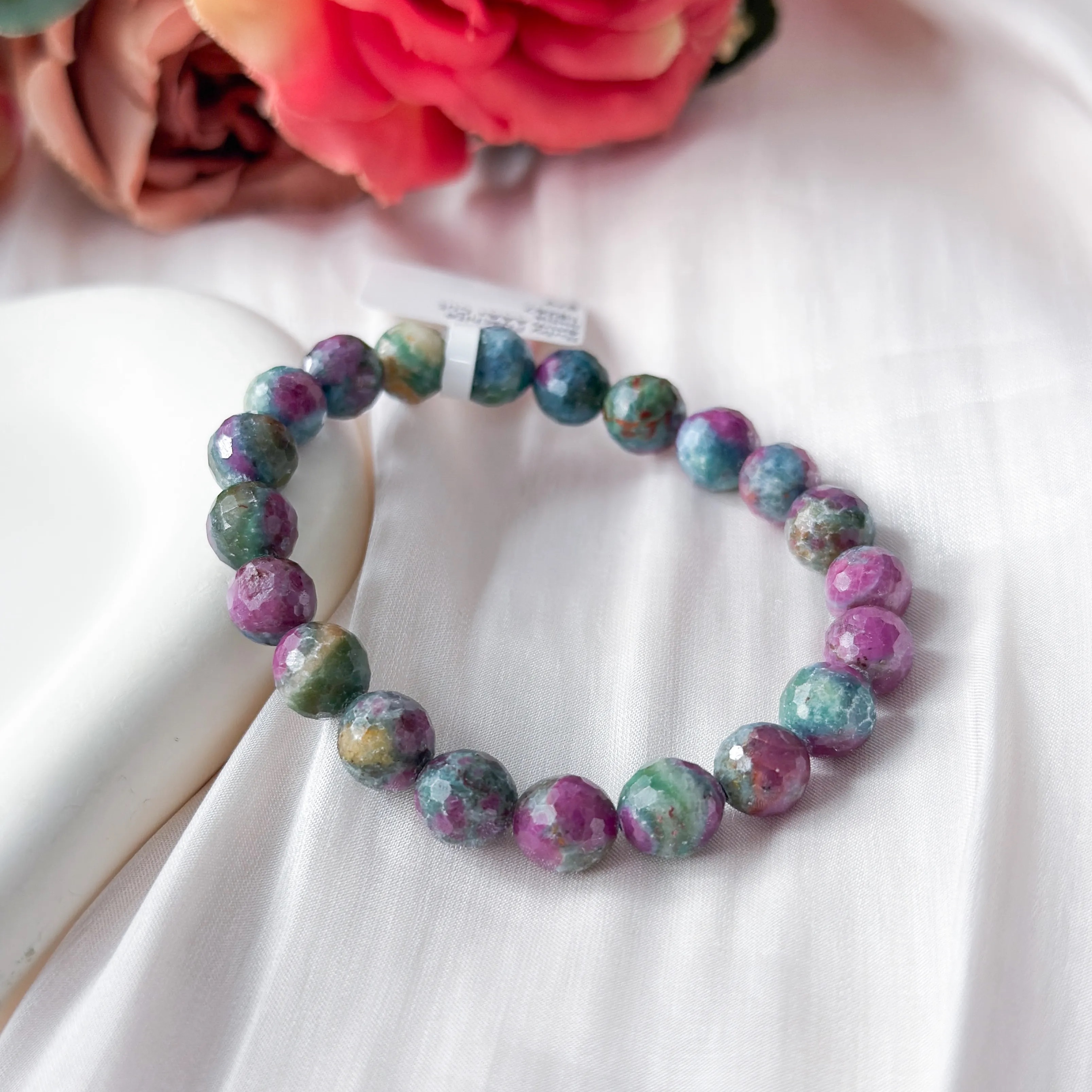 Ruby Fuschite 8mm AAA+ Cut Bracelet