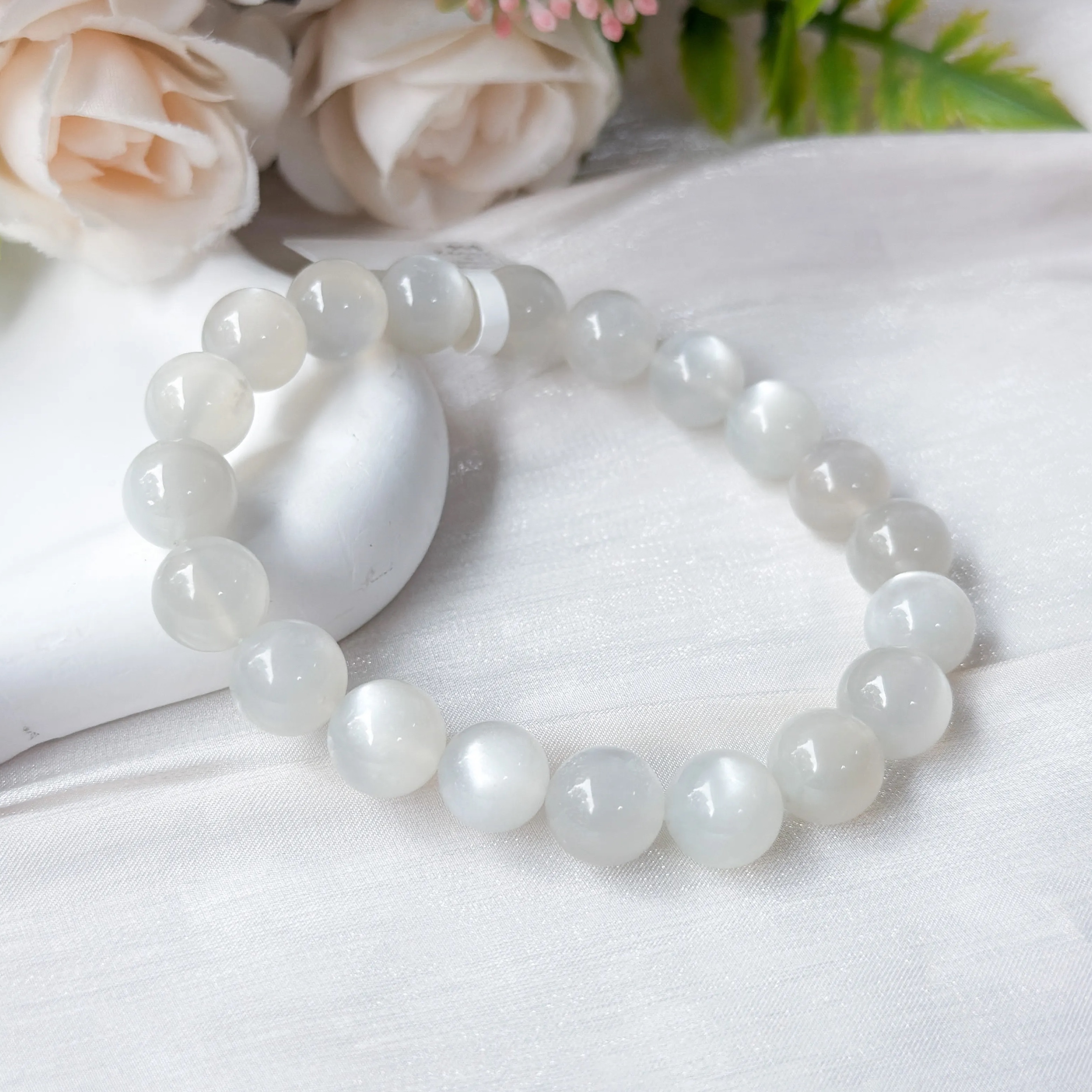 White Moonstone 10mm Bracelet