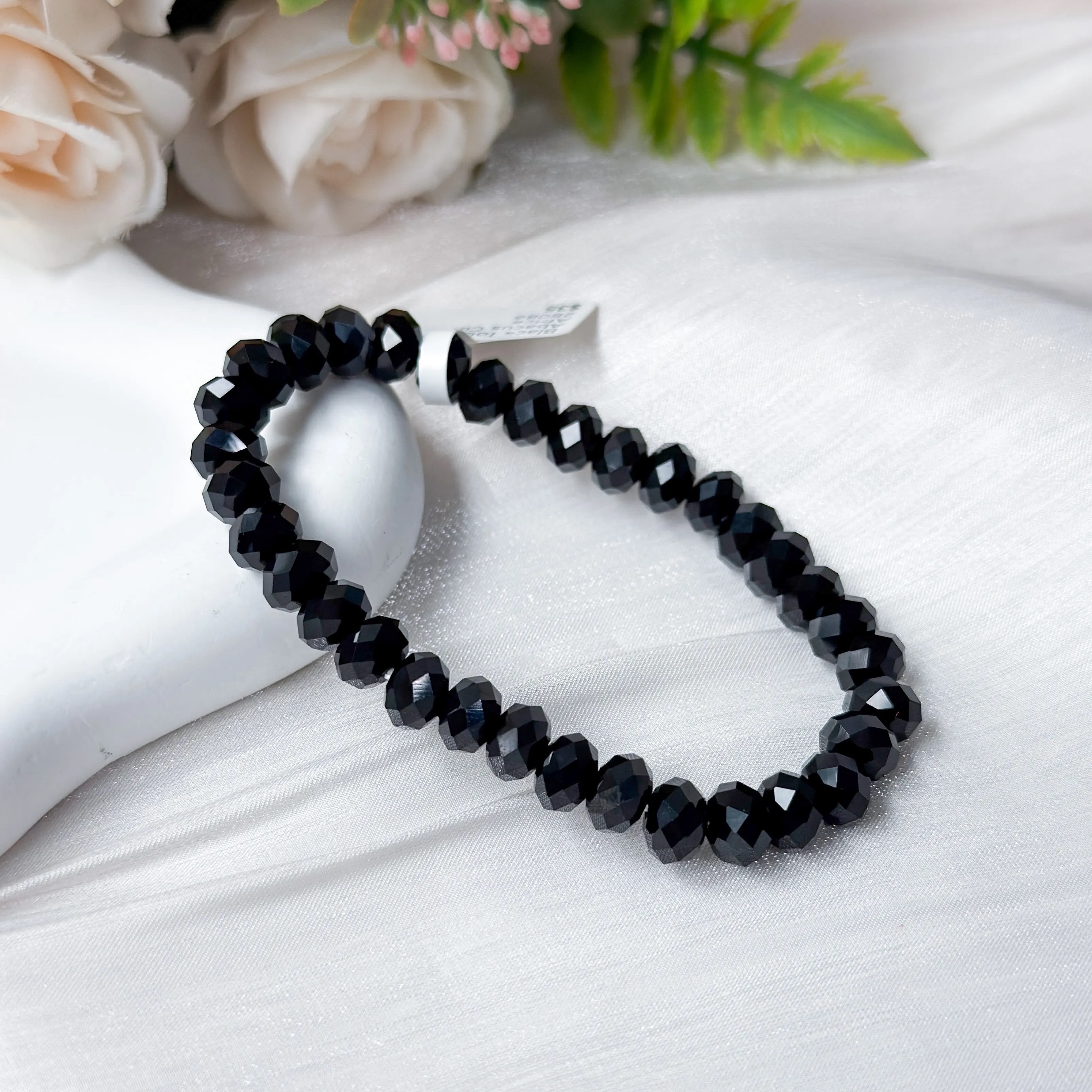 Black Tourmaline Abacus Cut Bracelet