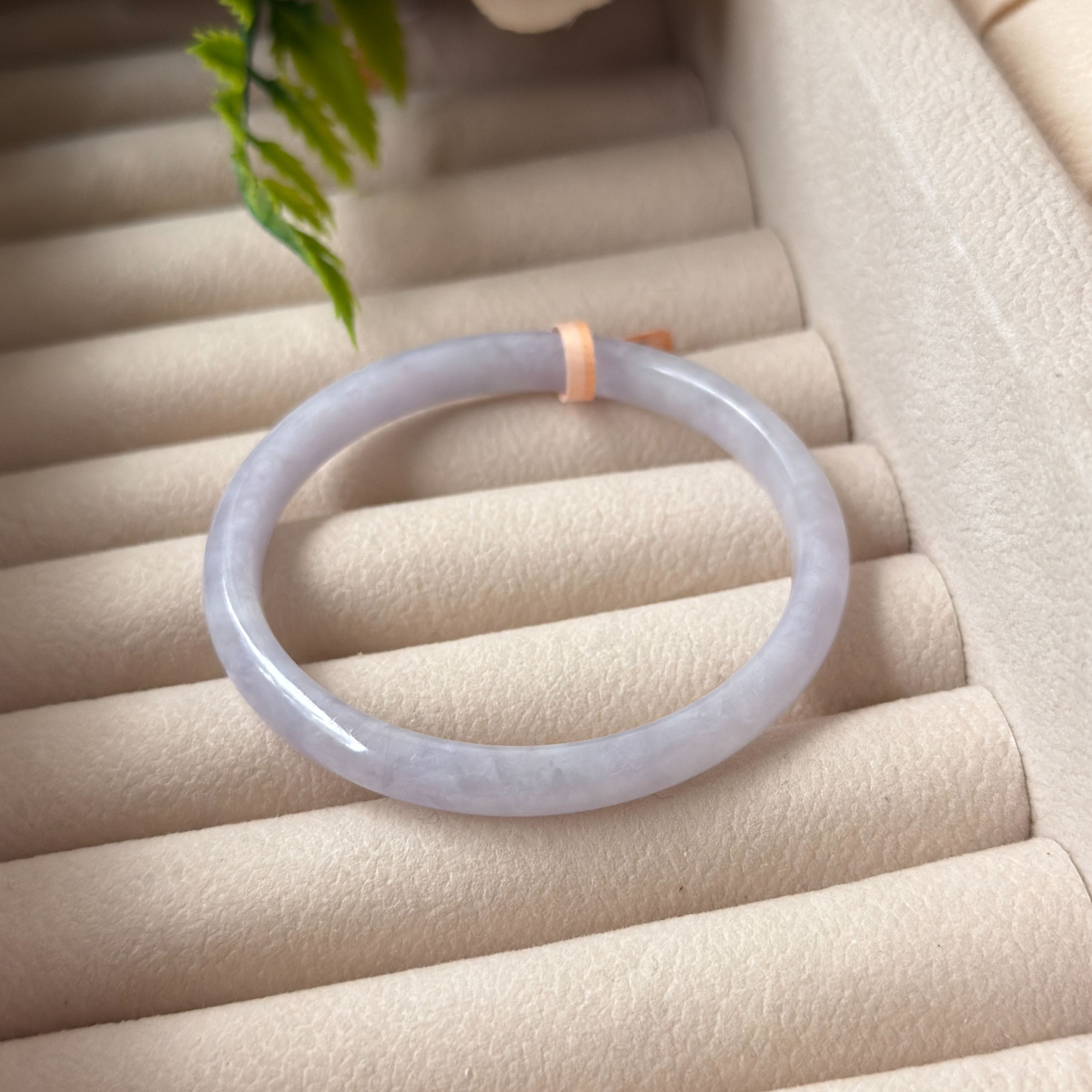 Grade A Violet Frost Xi Tiao Jade Bangle - S51+/16.8g