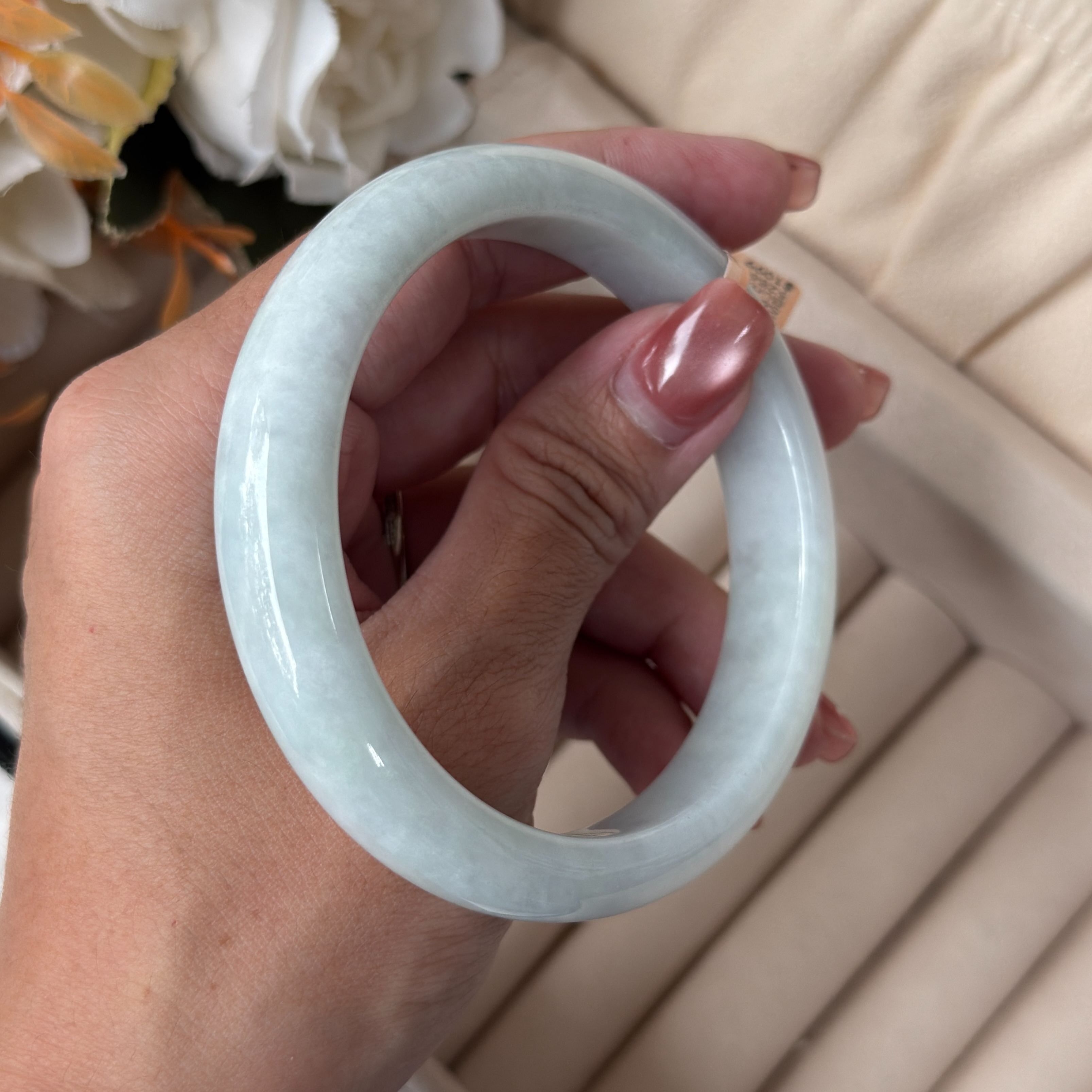 Grade A Mint Green Jade Bangle - S60+/63.6g