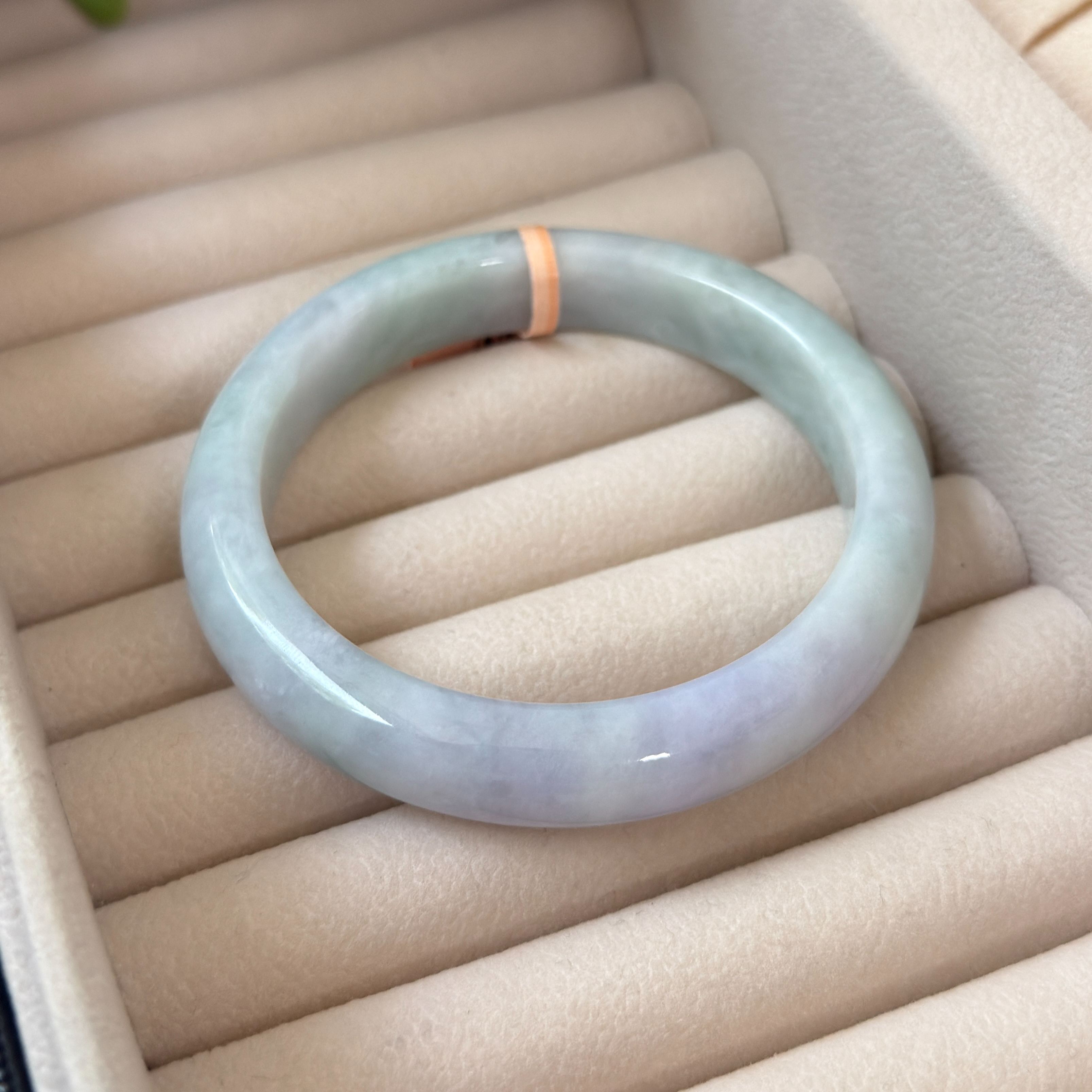 Grade A Lavender Green Jade Bangle - S59/60.5g