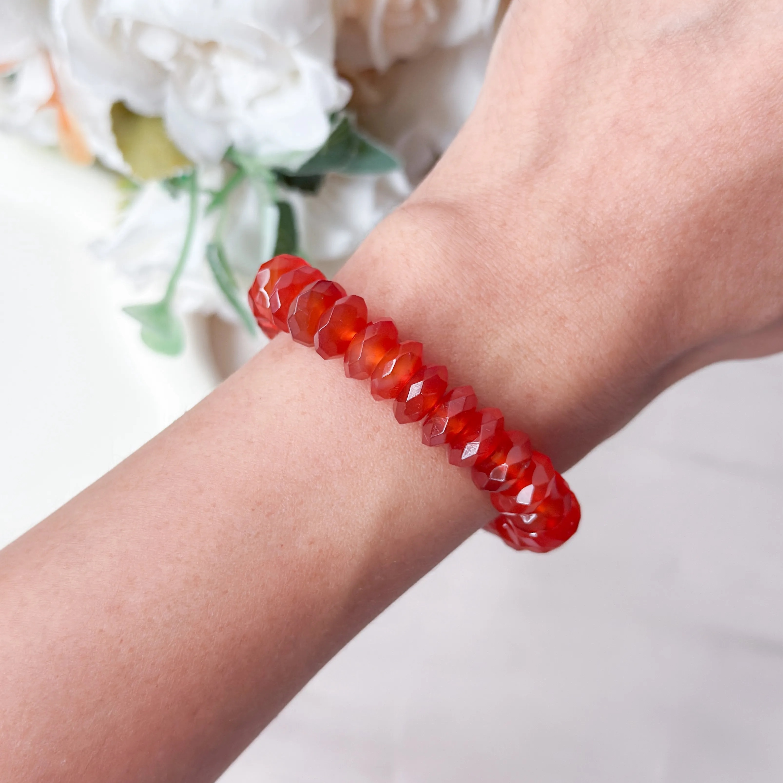 Carnelian Abacus 10mm Bracelet