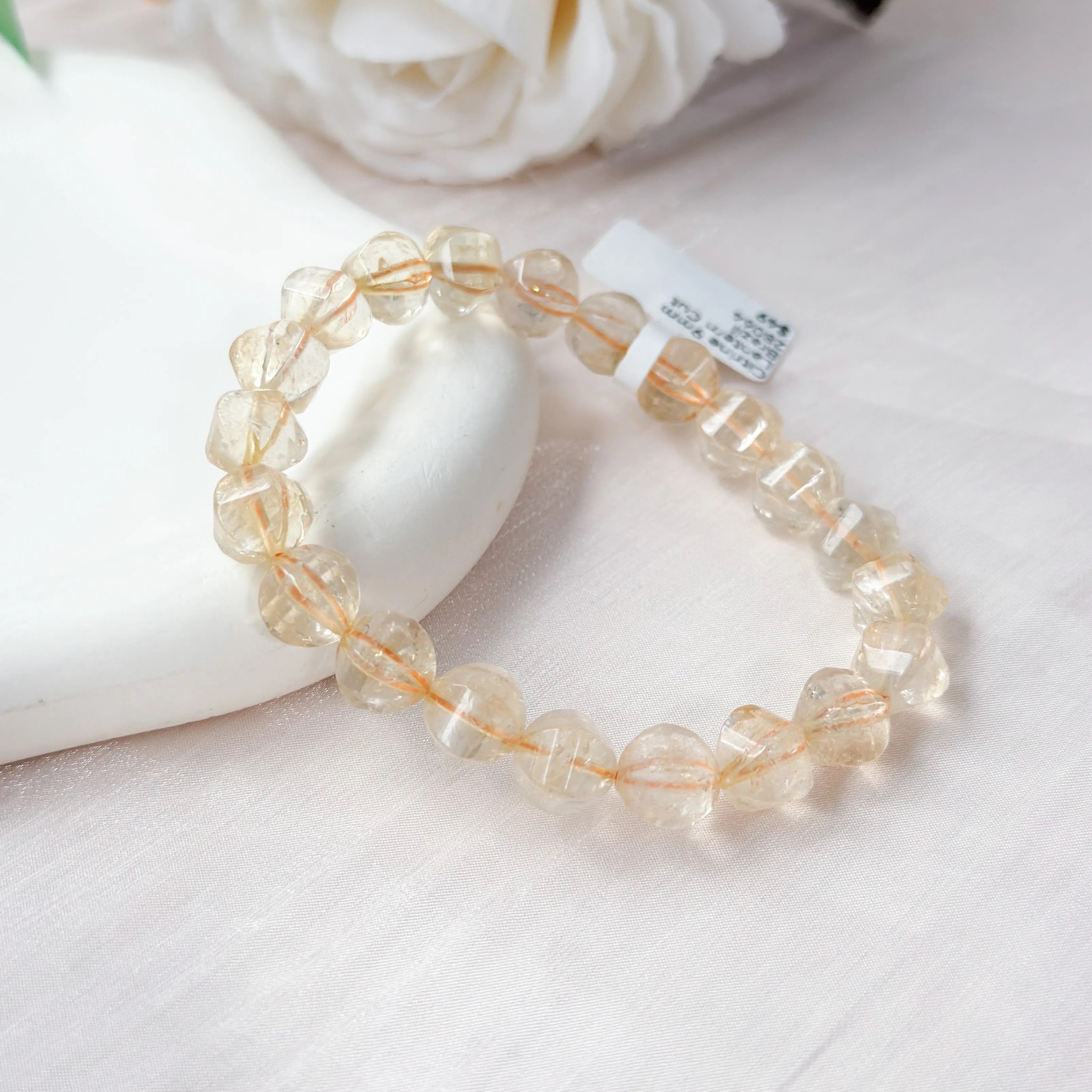 Citrine 9mm Lantern Cut Bracelet