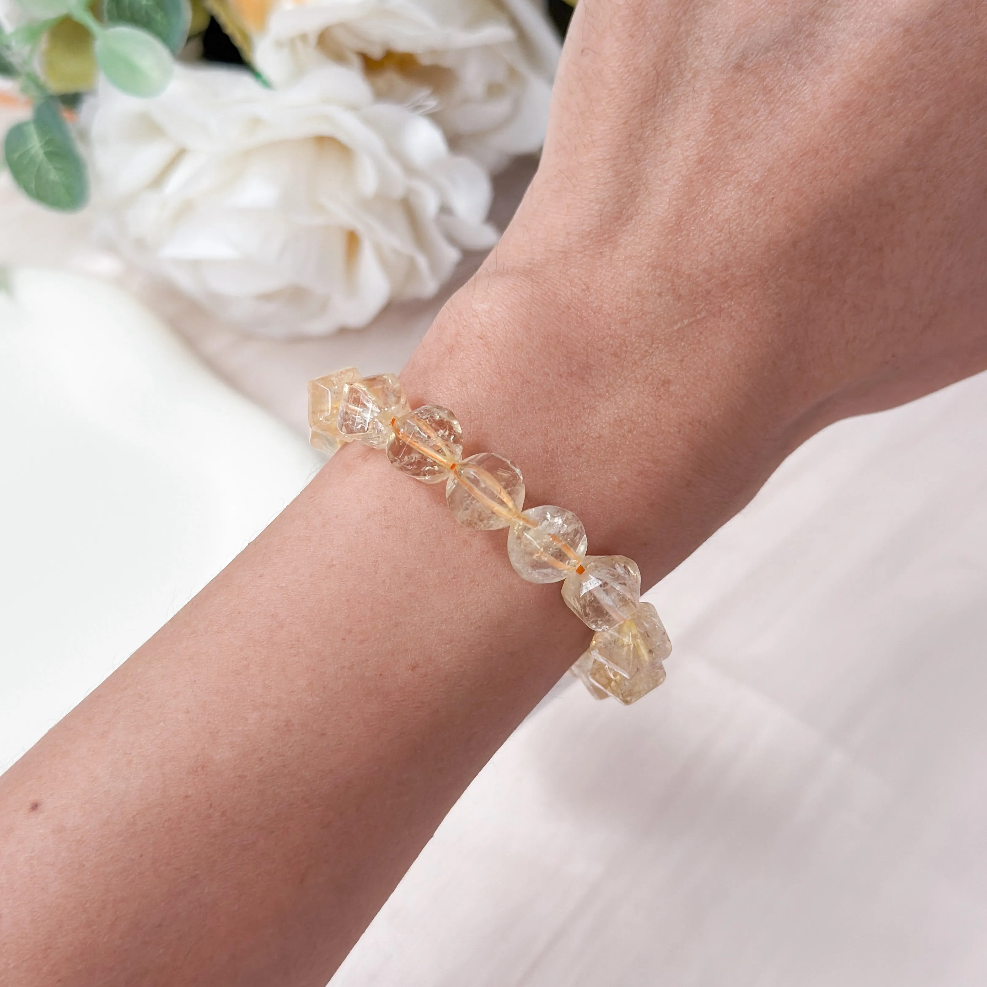 Citrine 9mm Lantern Cut Bracelet