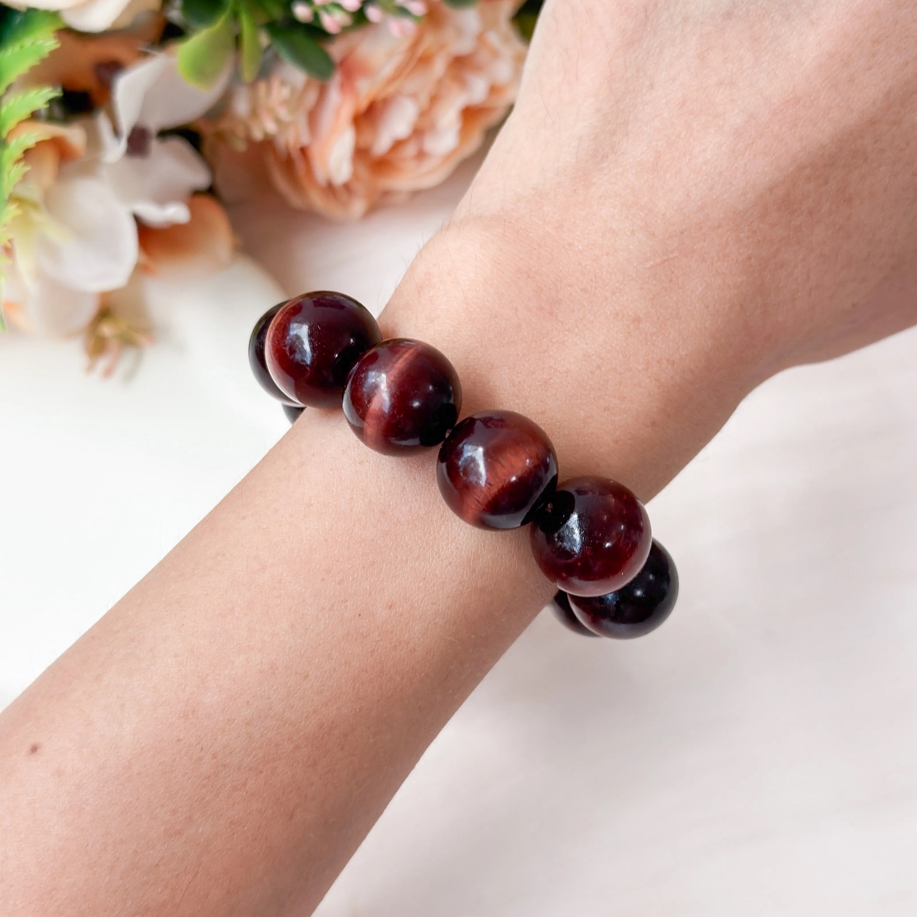 Red Tiger Eye 14mm Bracelet