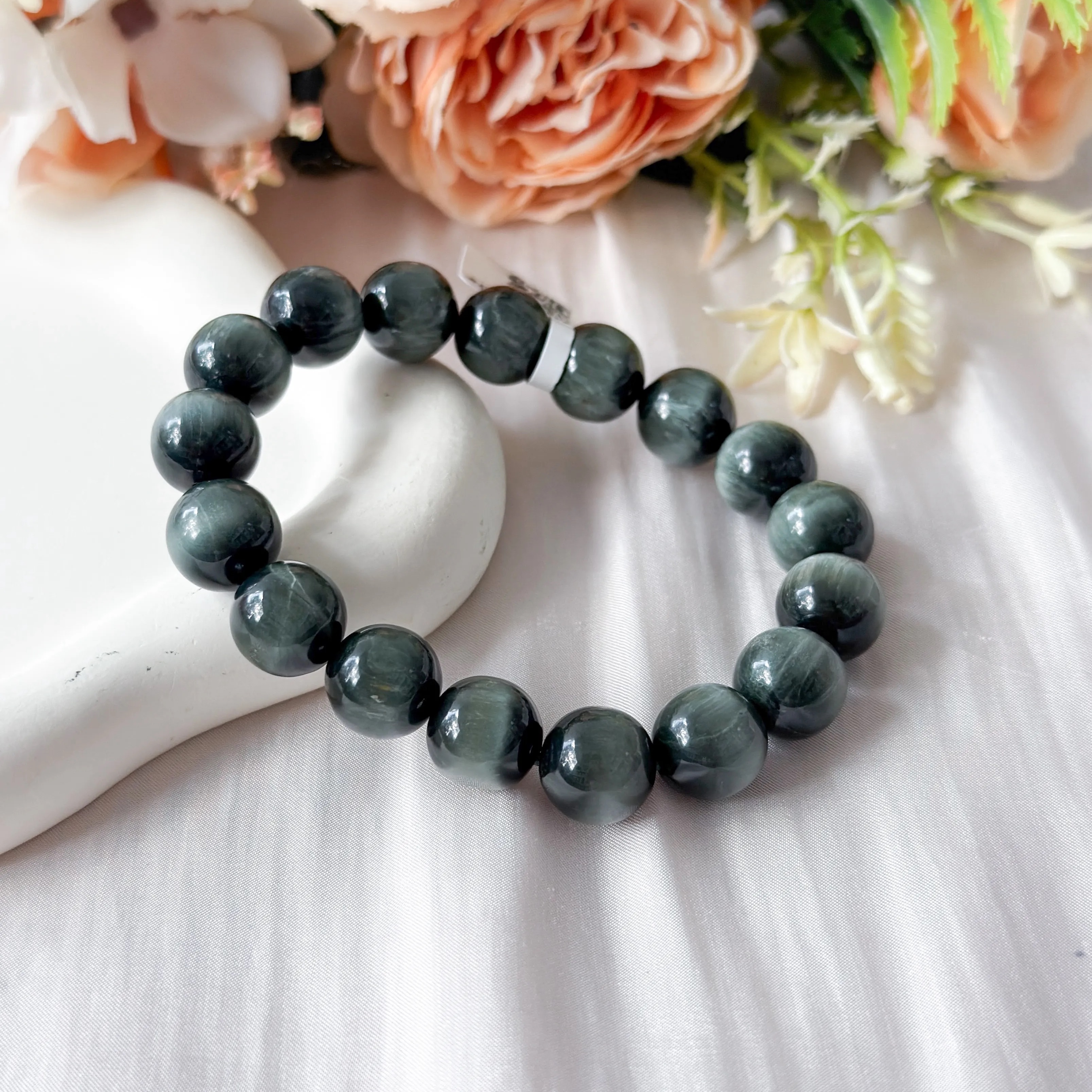 Green Cat’s Eye 12mm Bracelet