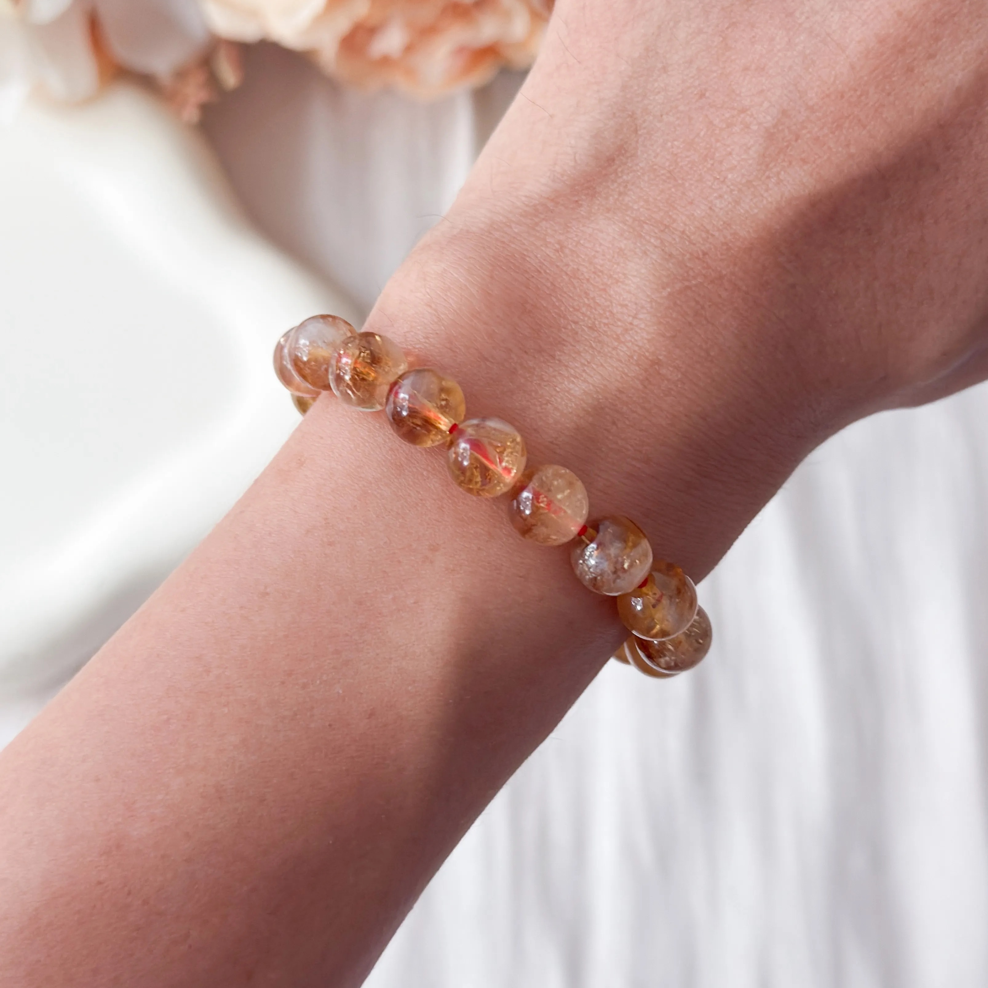 Wealth Bucket Citrine 7-8mm AA+ Bracelet