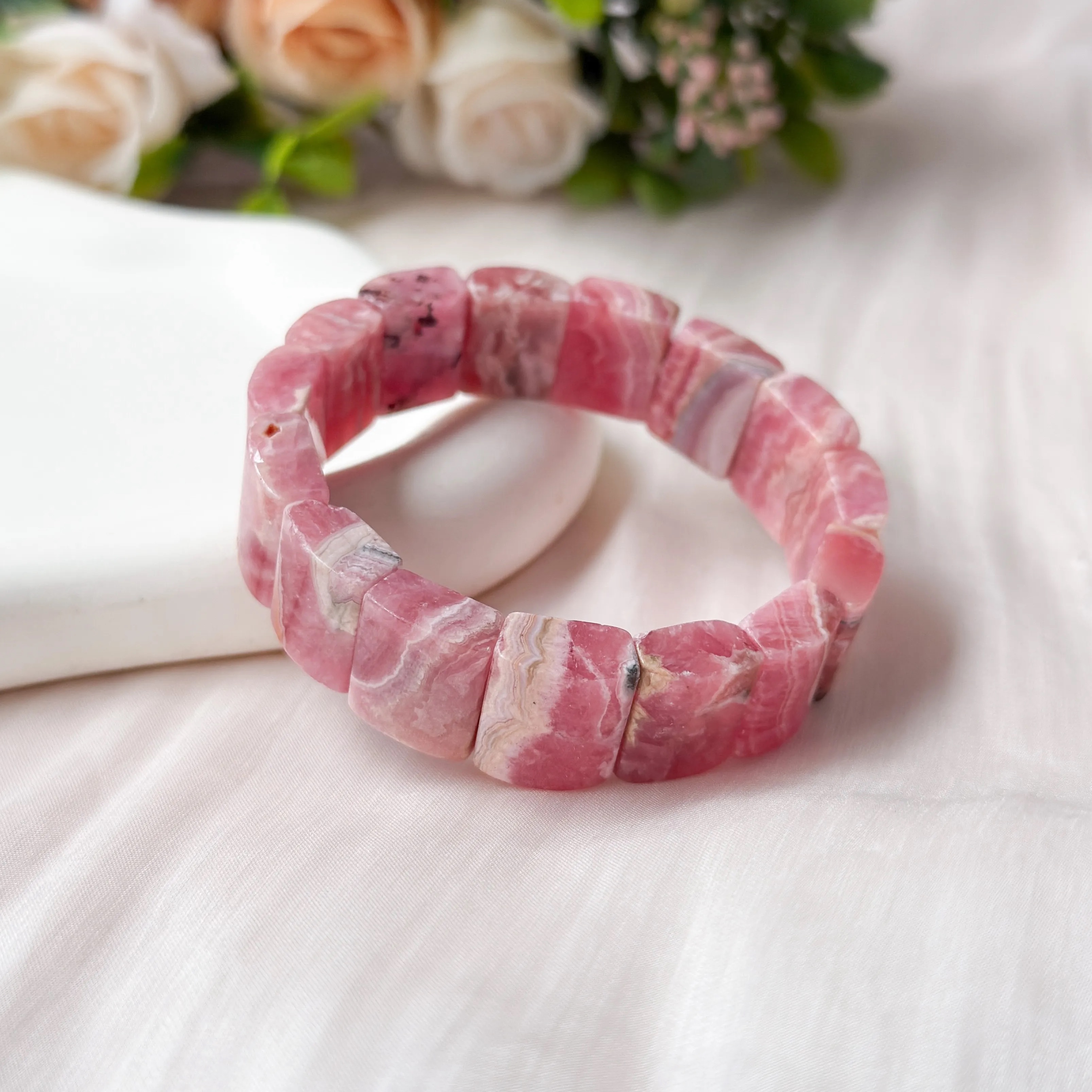 Rhodochrosite Rect Bracelet