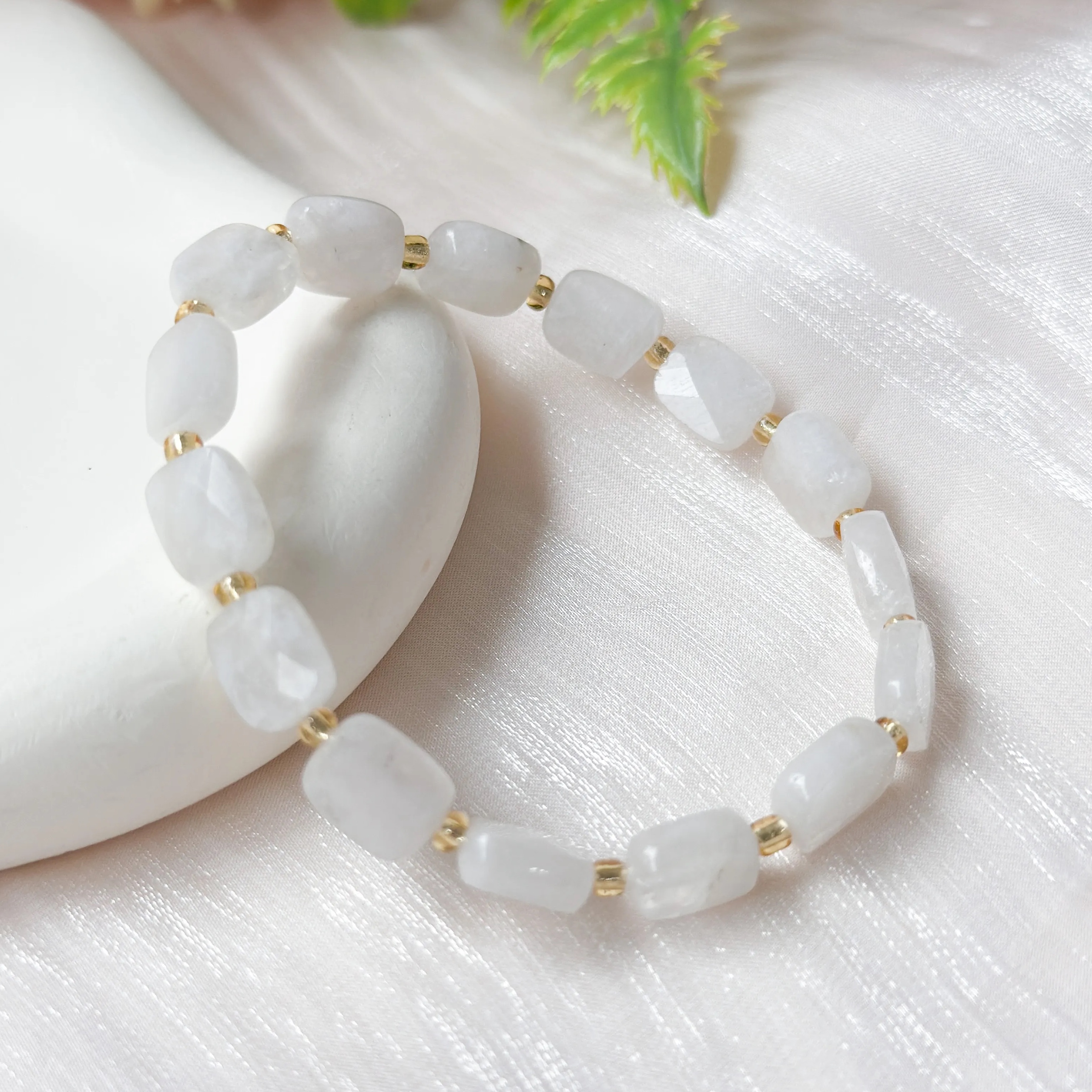 Moonstone Rect Canister Bracelet