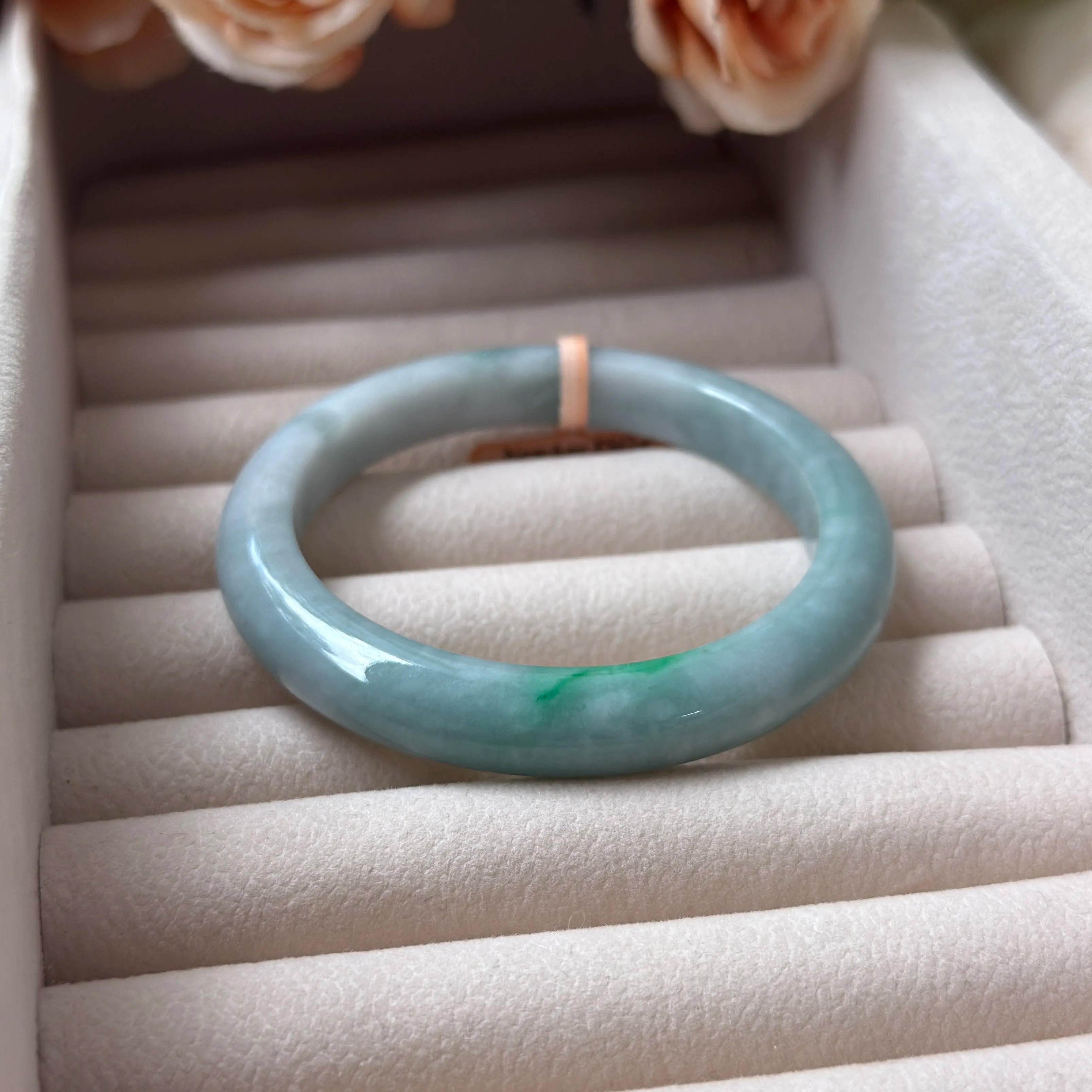 Grade A Waterhue Green Jade Bangle - S54/42.3g