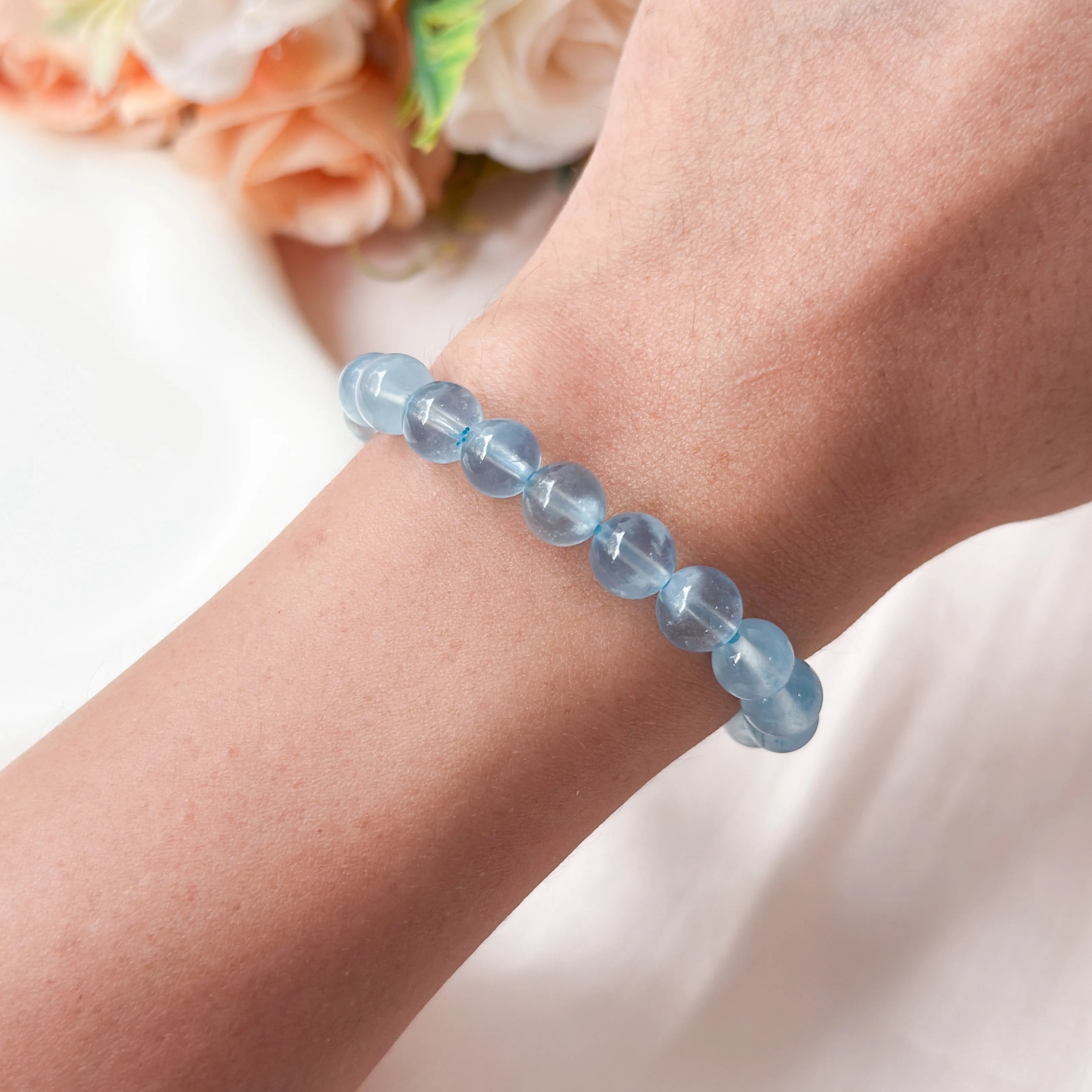 Aquamarine 7-8mm AAA Bracelet
