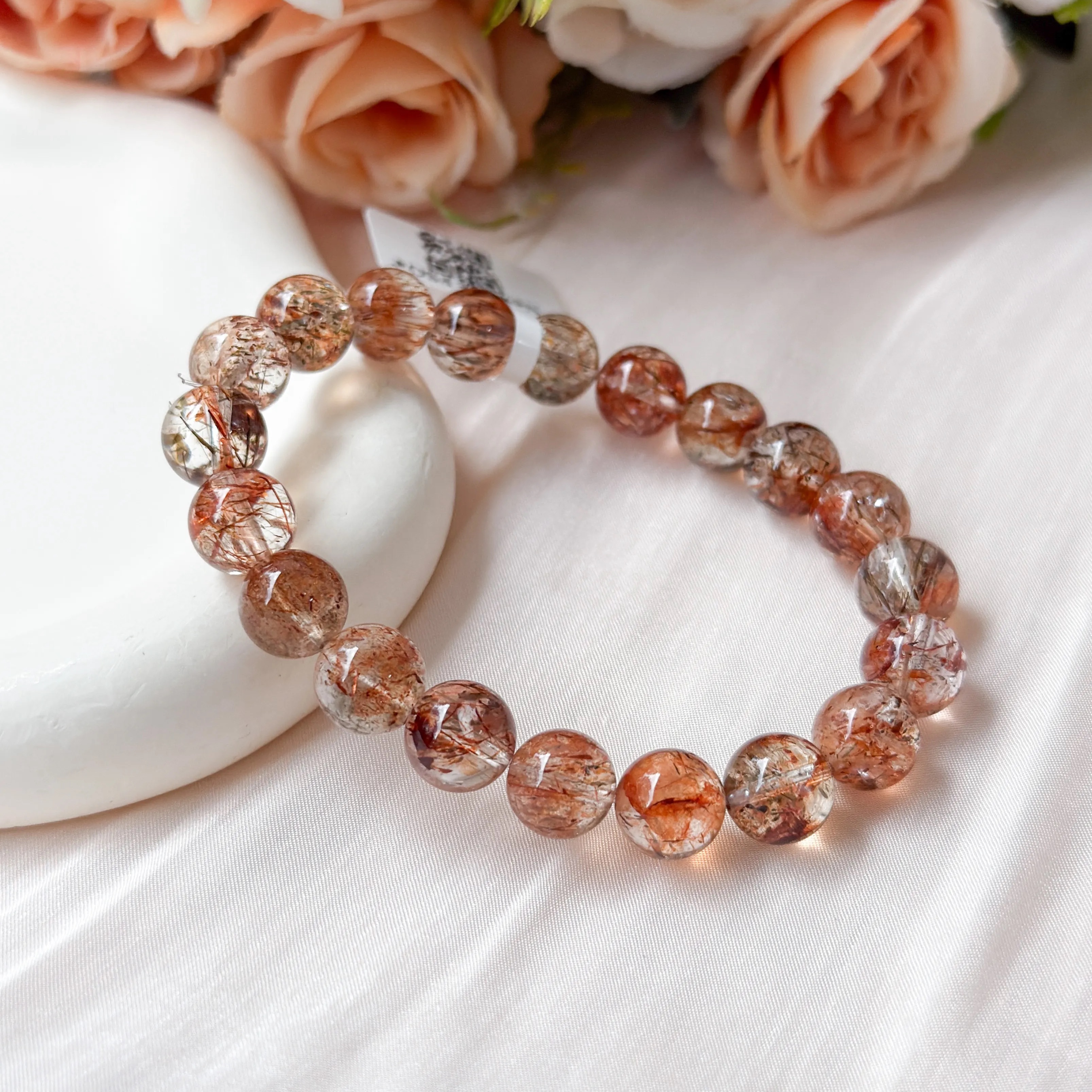 Multi Coloured Rutilated Quartz 10mm AAA Bracelet