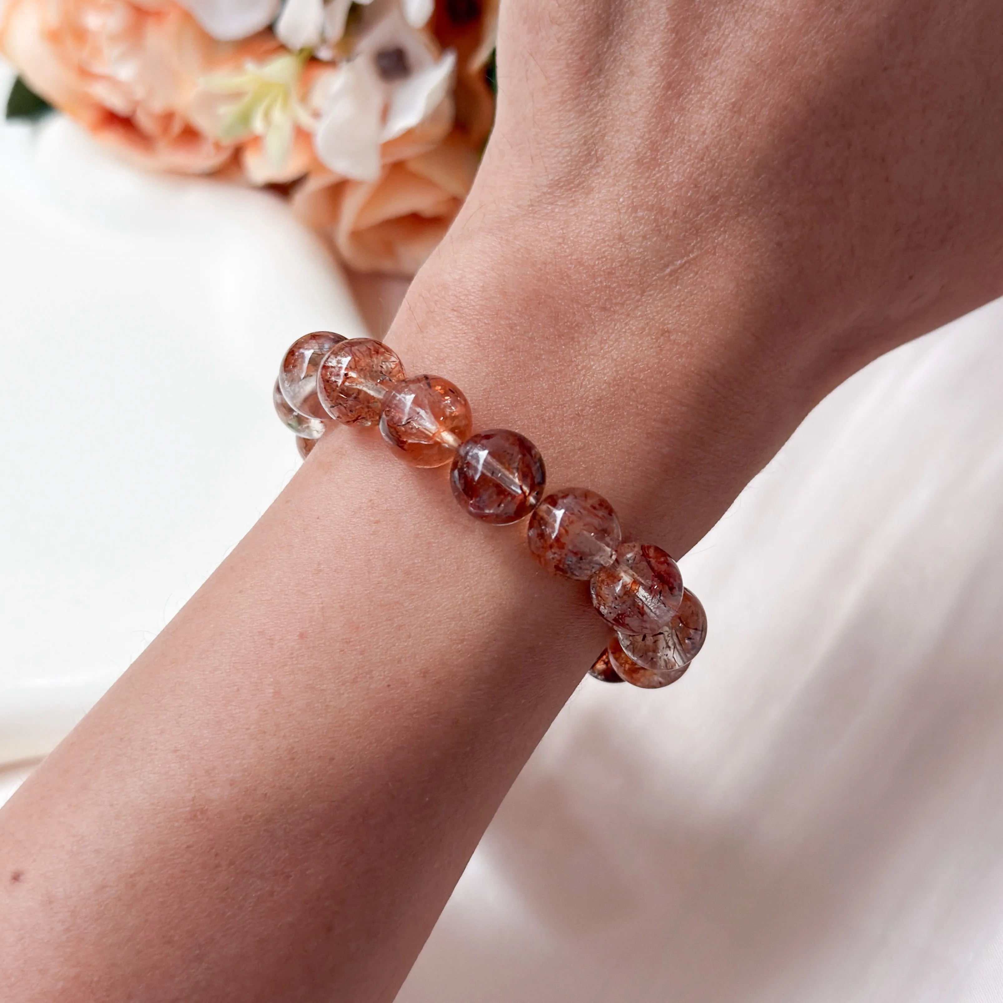 Multi Coloured Rutilated Quartz 10mm AAA Bracelet