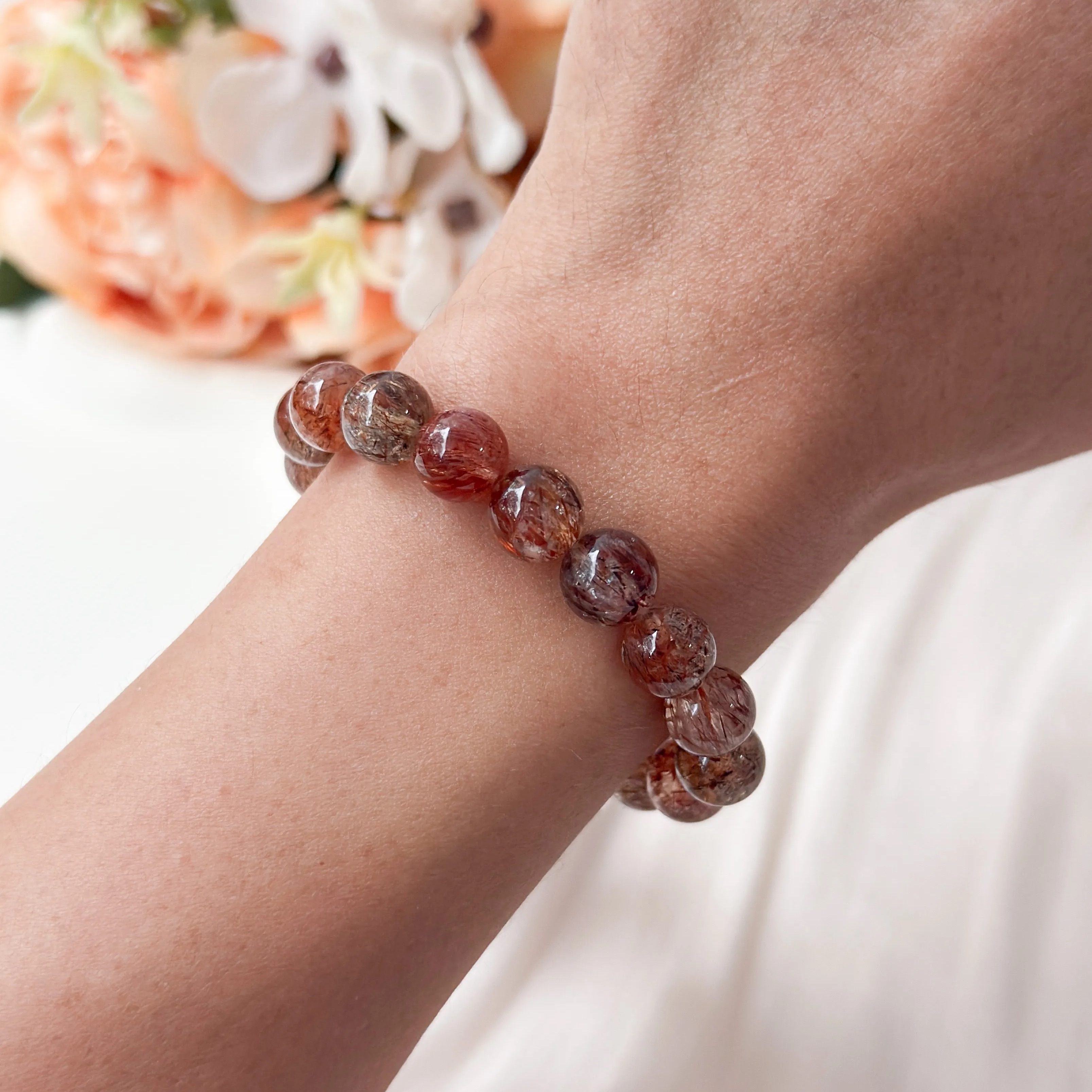 Multi Coloured Rutilated Quartz 8mm AAA Bracelet