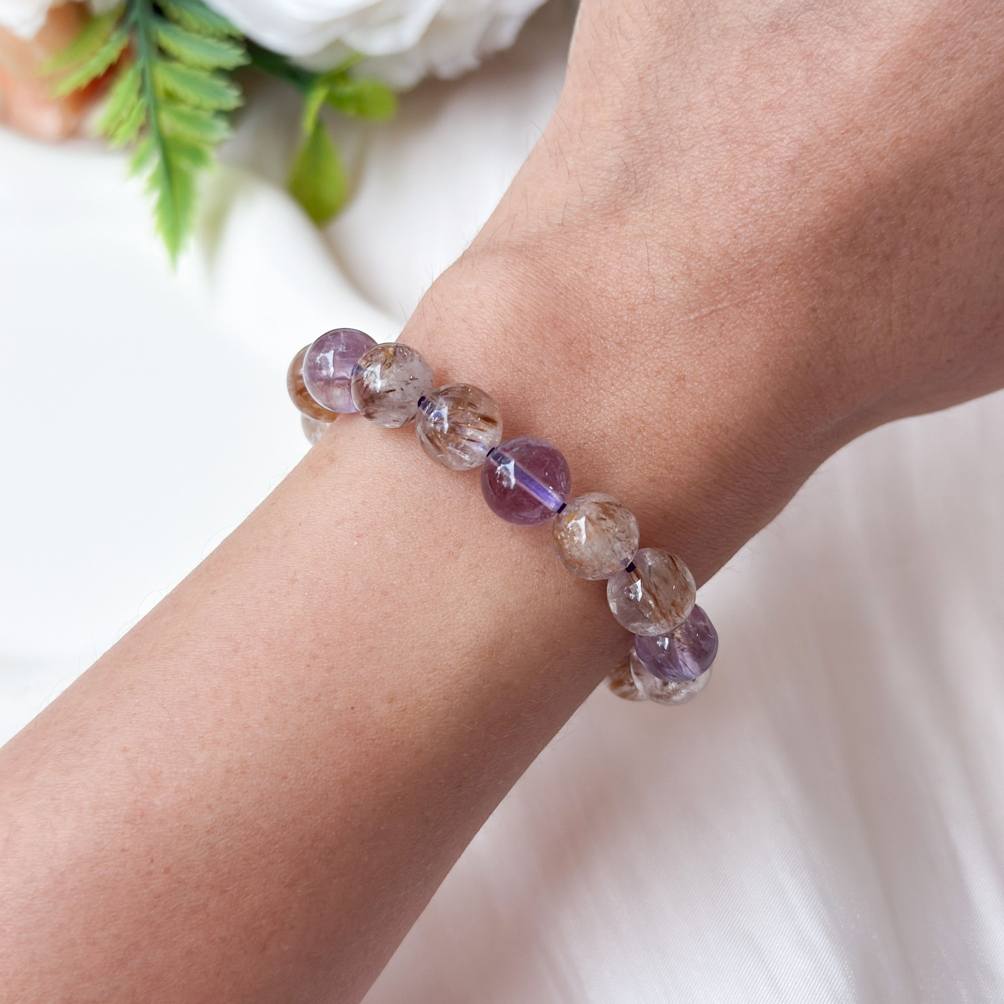 Goethite in Quartz 10mm Bracelet