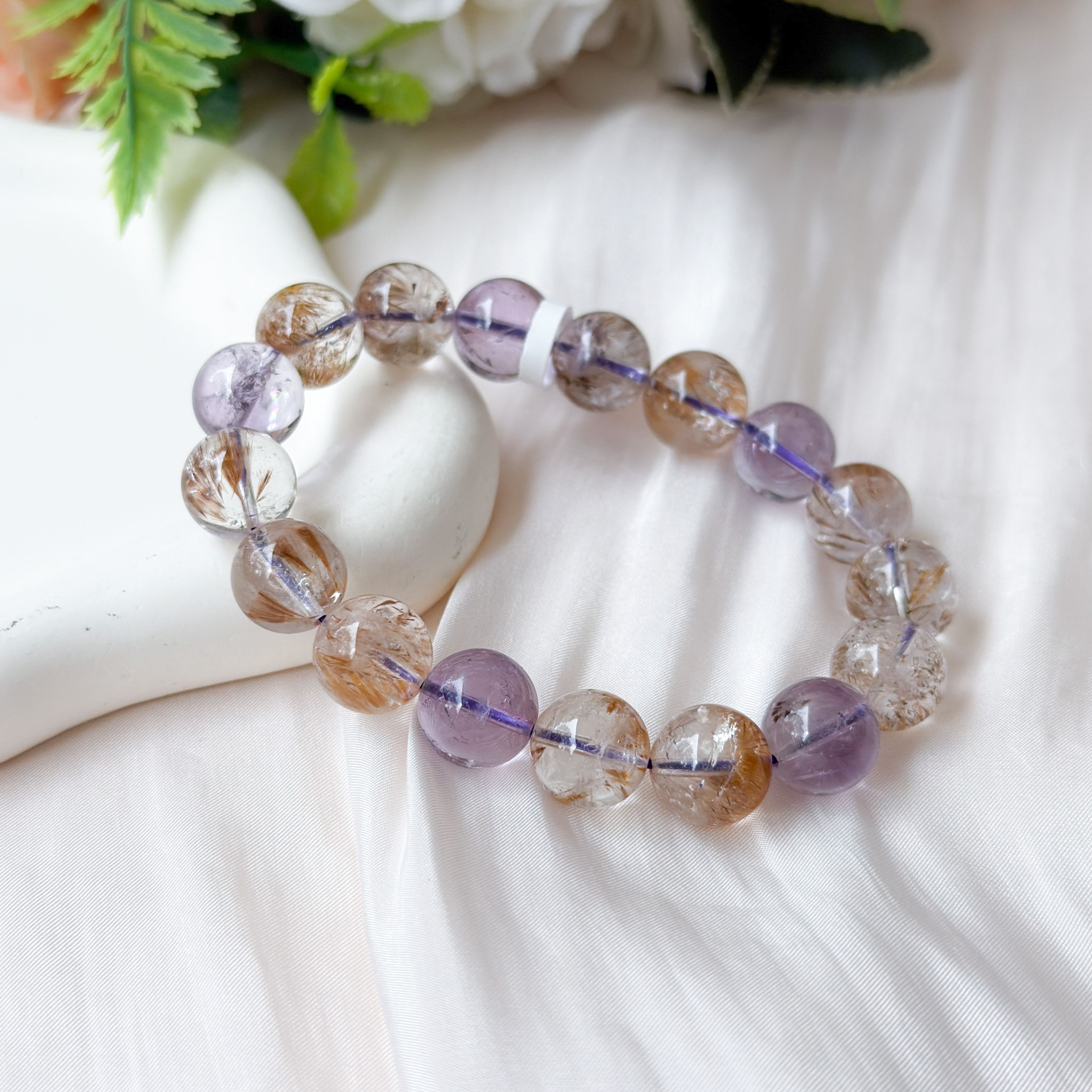 Goethite in Quartz 11-12mm Bracelet