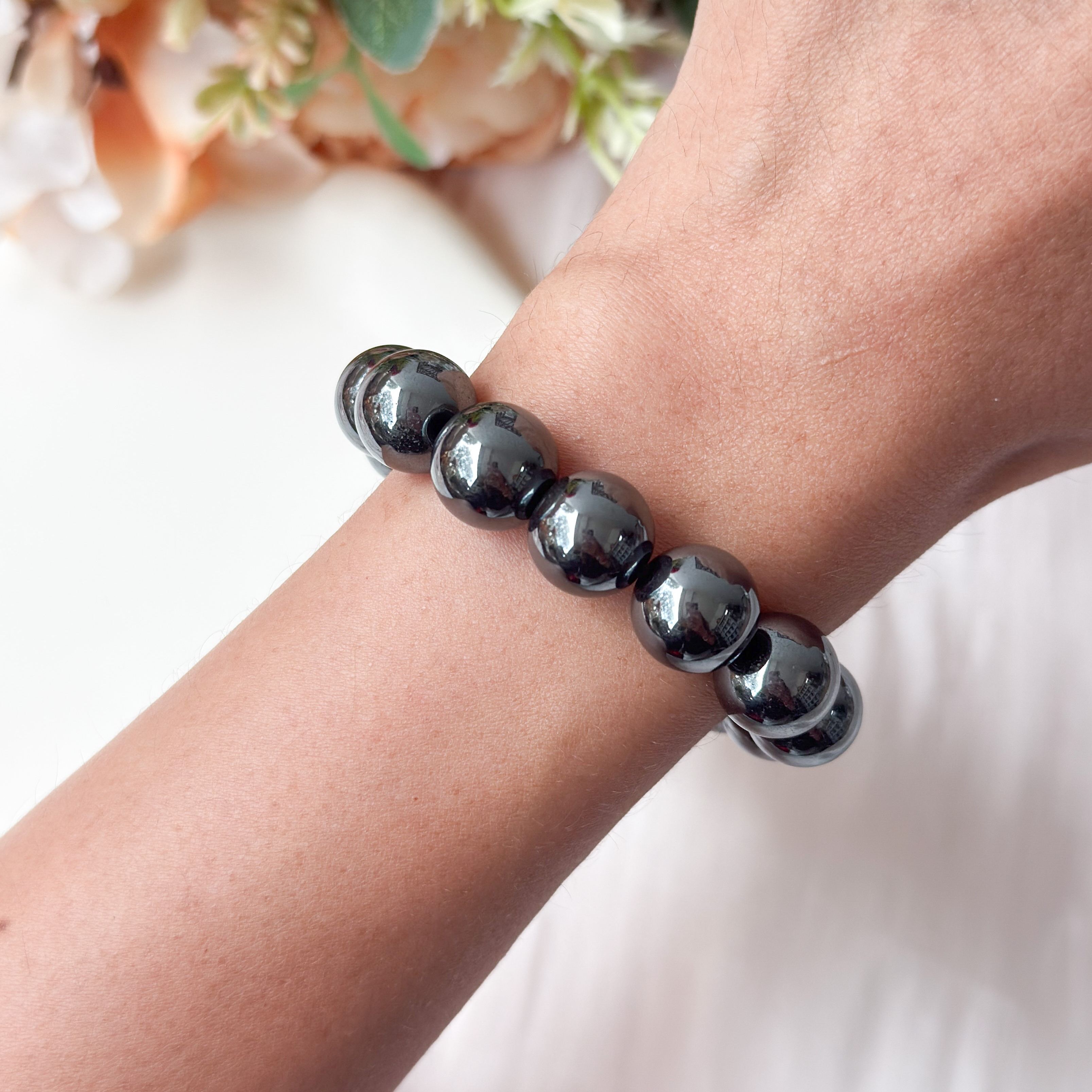 Hematite 12mm Bracelet